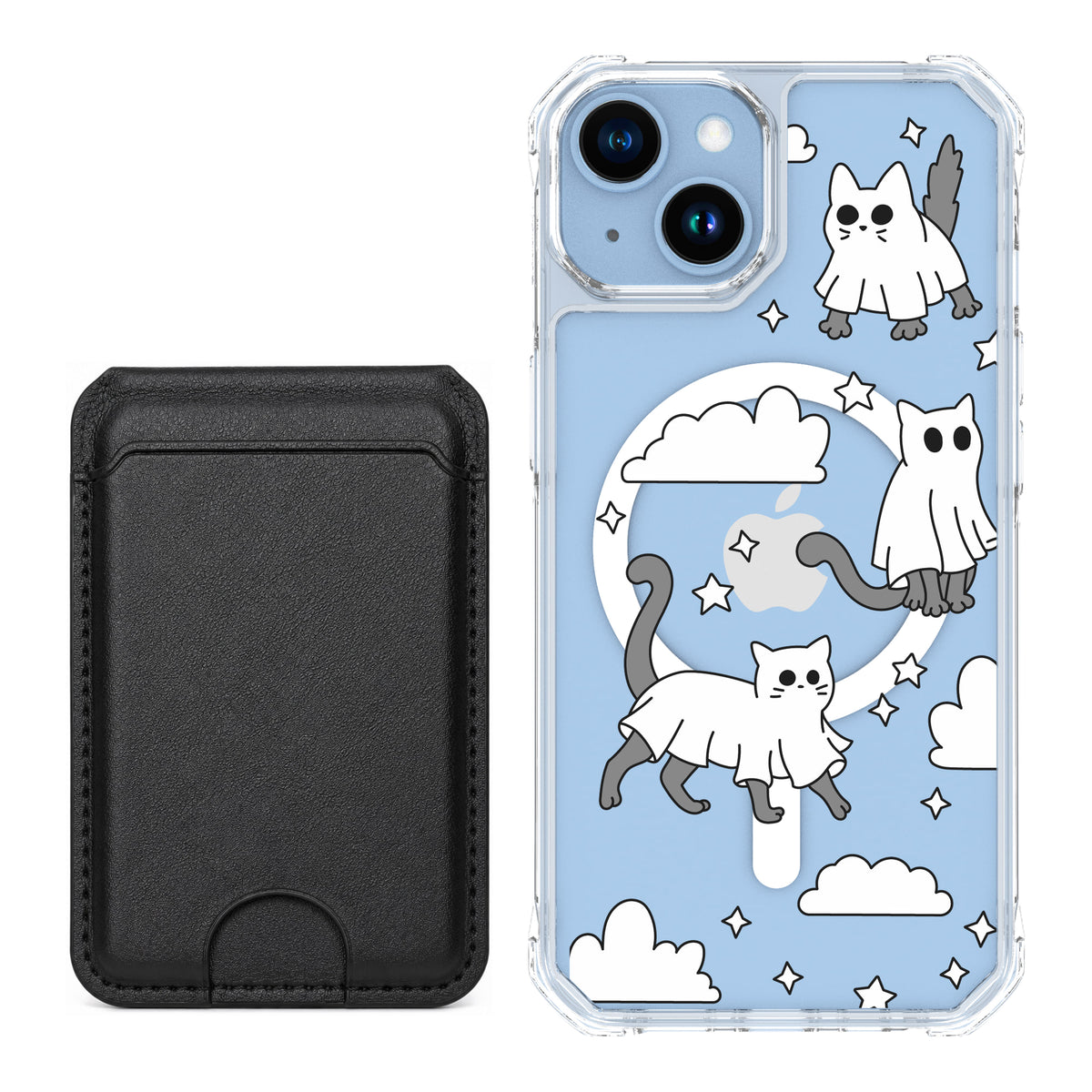 Scooch MagCase Scaredy Cats black magwallet bundle featuring the original Scaredy Cats print