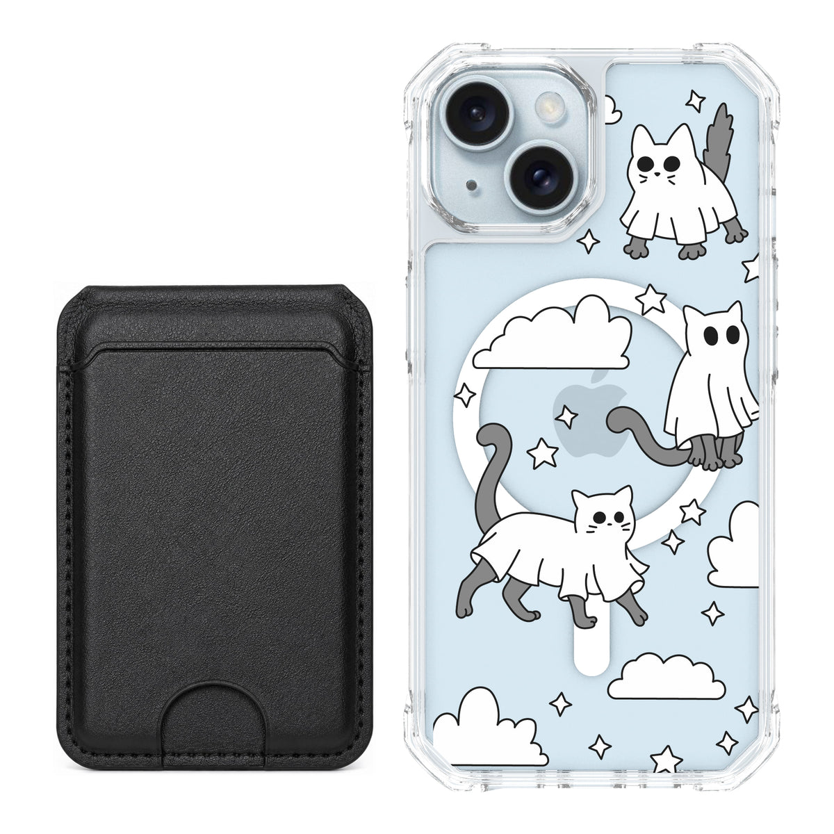 Scooch MagCase Scaredy Cats black magwallet bundle featuring the original Scaredy Cats print