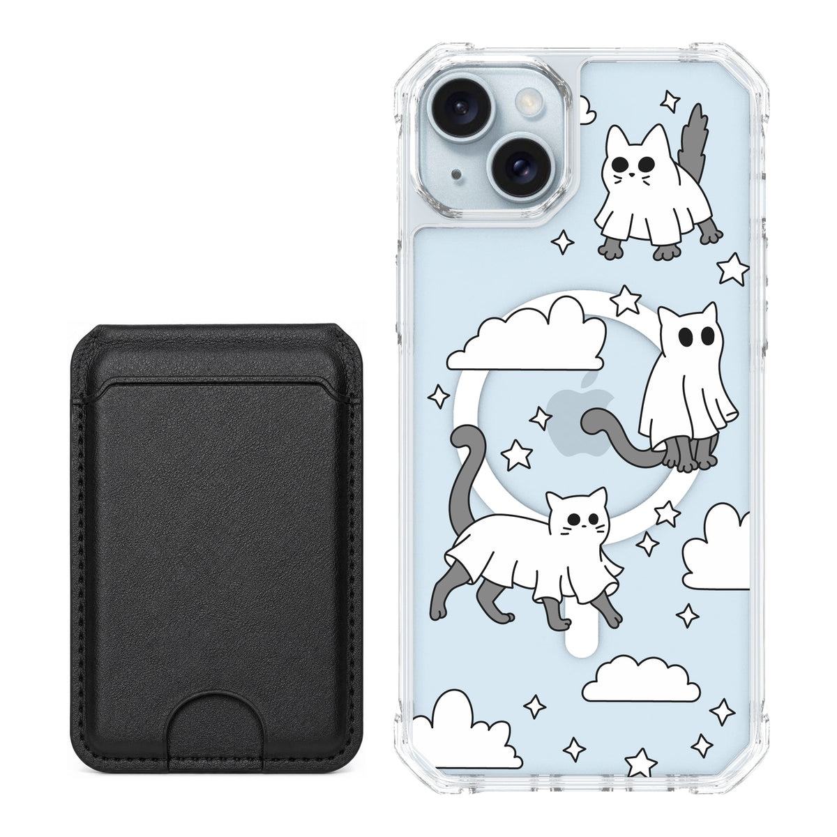 Scooch MagCase Scaredy Cats black magwallet bundle featuring the original Scaredy Cats print