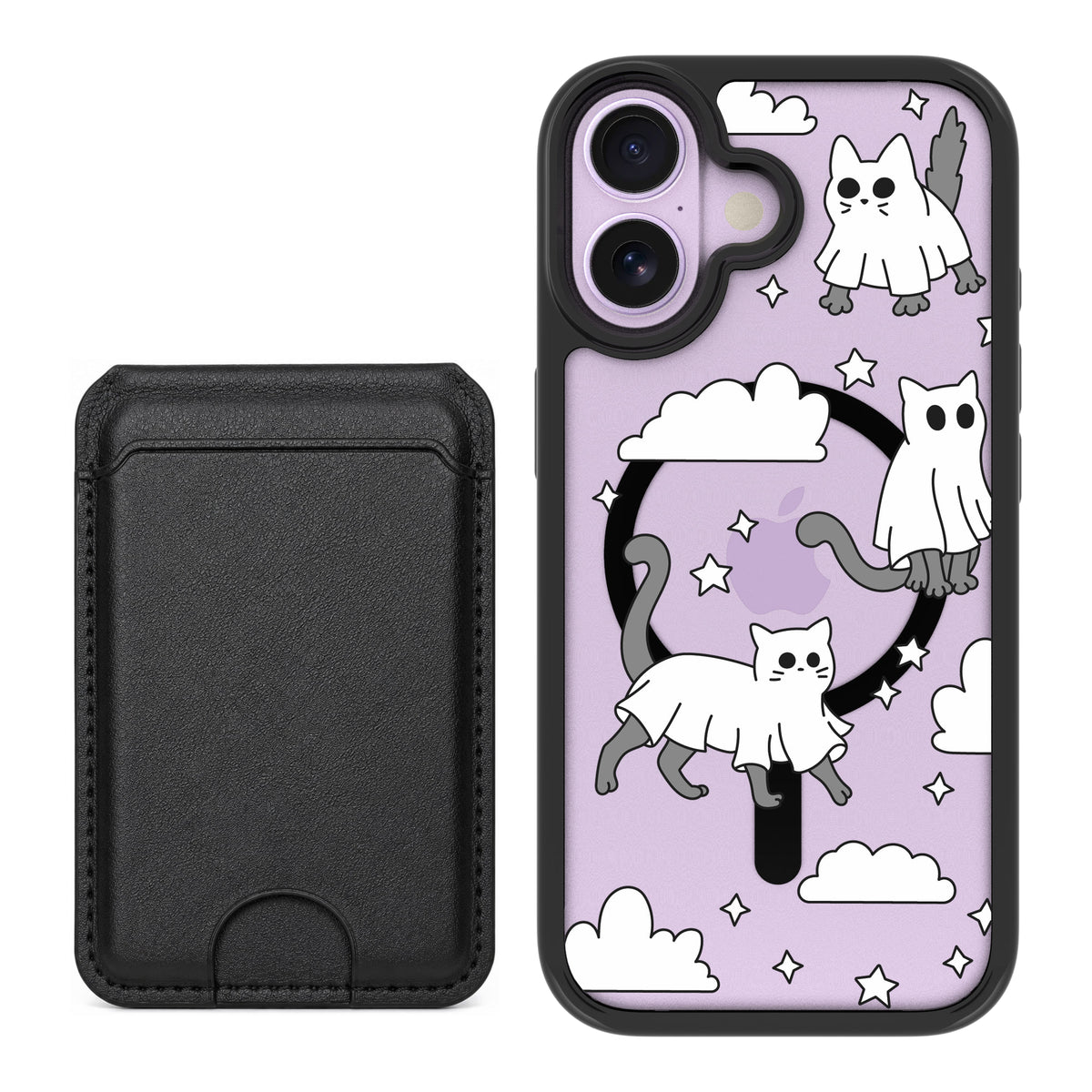 Scooch MagCase Scaredy Cats black magwallet bundle featuring the original Scaredy Cats print