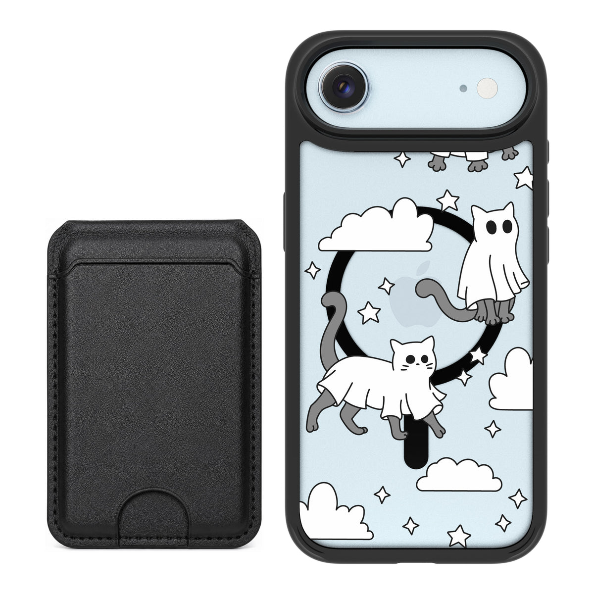 Scooch MagCase Scaredy Cats black magwallet bundle featuring the original Scaredy Cats print