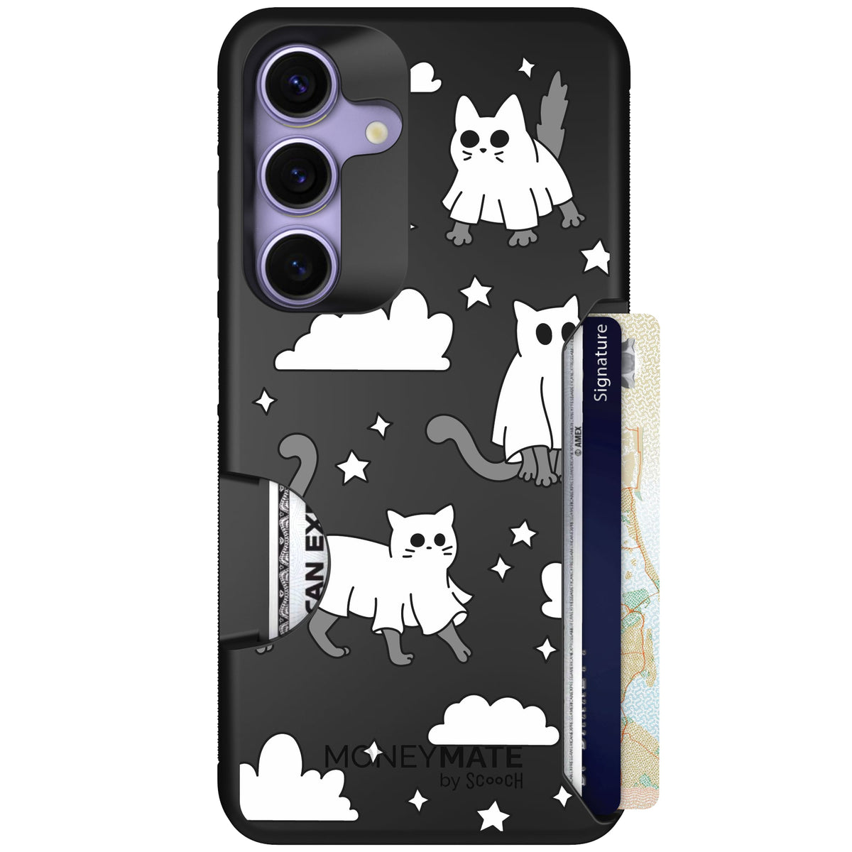 Scooch Moneymate Scaredy Cats case featuring the original Scaredy Cats print