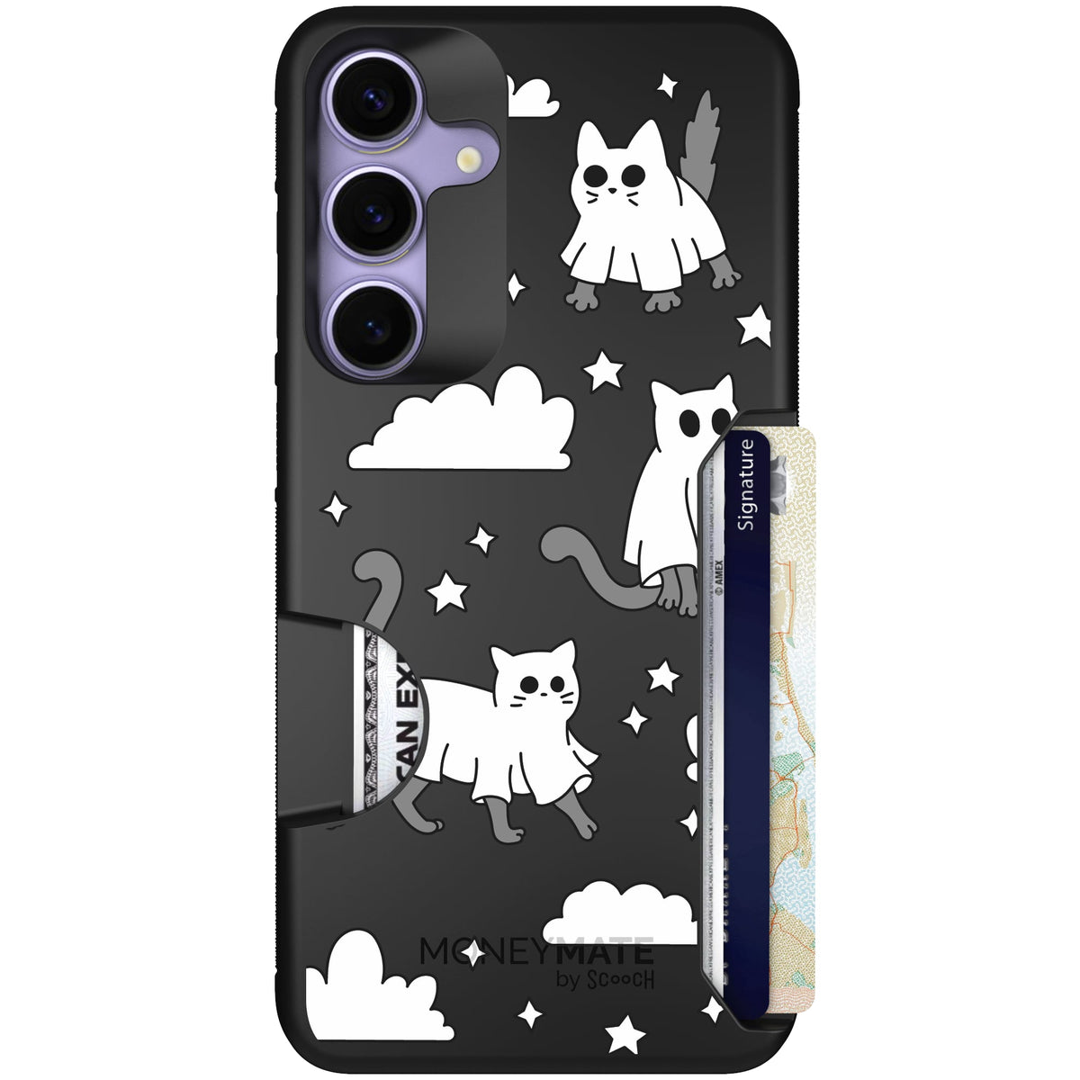 Scooch Moneymate Scaredy Cats case featuring the original Scaredy Cats print