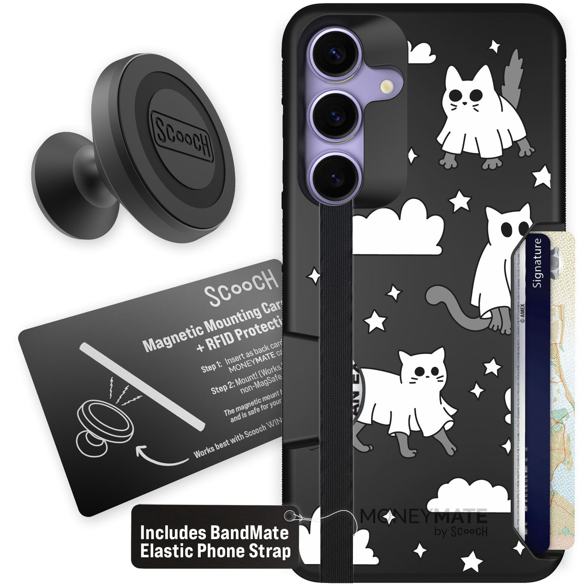 Scooch Moneymate Scaredy Cats starter bundle featuring the original Scaredy Cats print