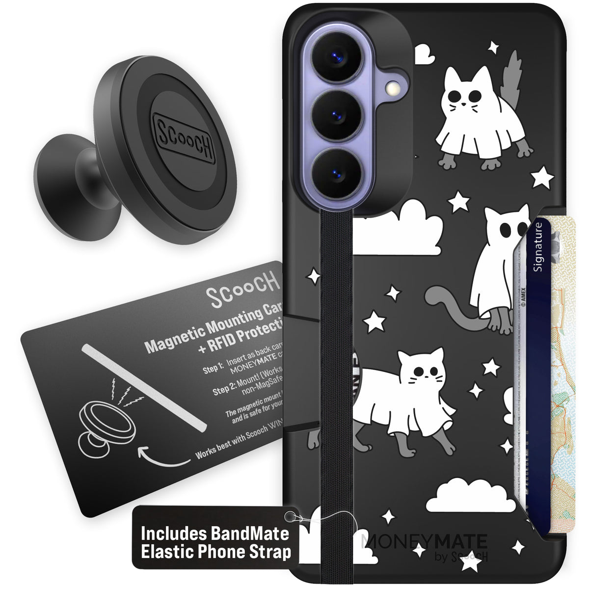 Scooch Moneymate Scaredy Cats starter bundle featuring the original Scaredy Cats print
