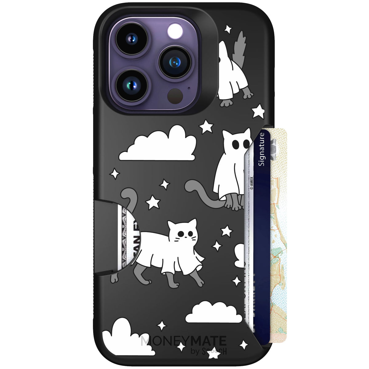 Scooch Moneymate Scaredy Cats case featuring the original Scaredy Cats print