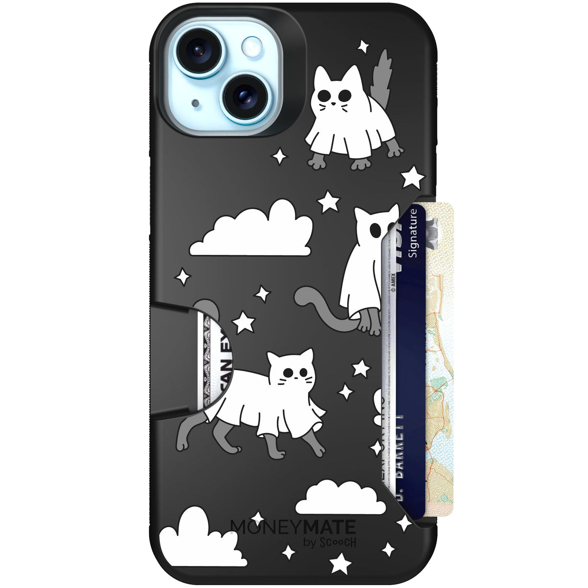 Scooch Moneymate Scaredy Cats case featuring the original Scaredy Cats print