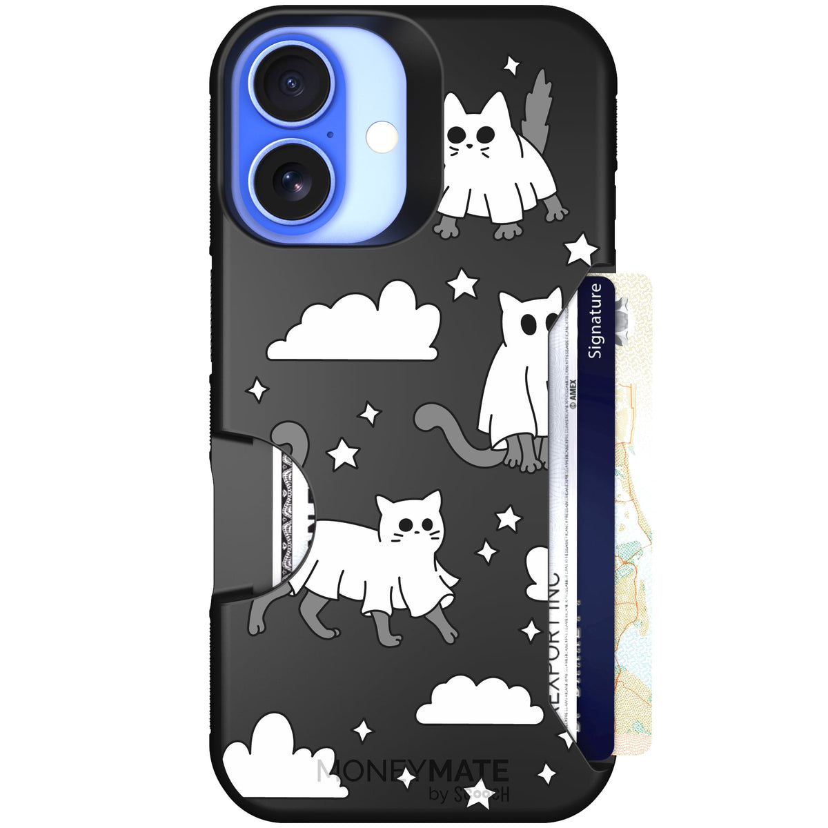 Scooch Moneymate Scaredy Cats case featuring the original Scaredy Cats print