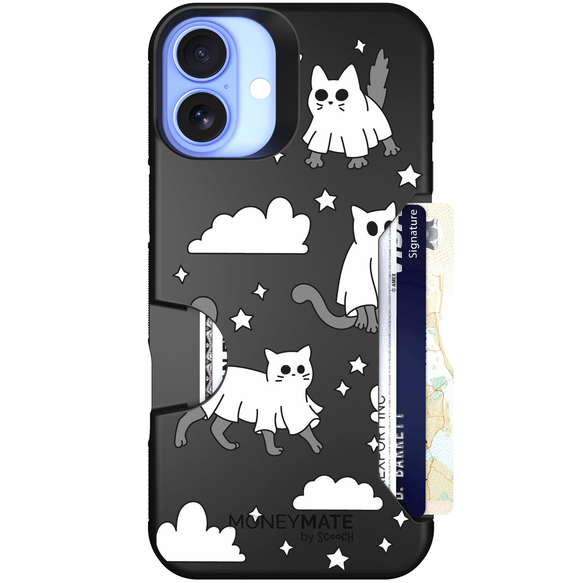 Scooch Moneymate Scaredy Cats case featuring the original Scaredy Cats print
