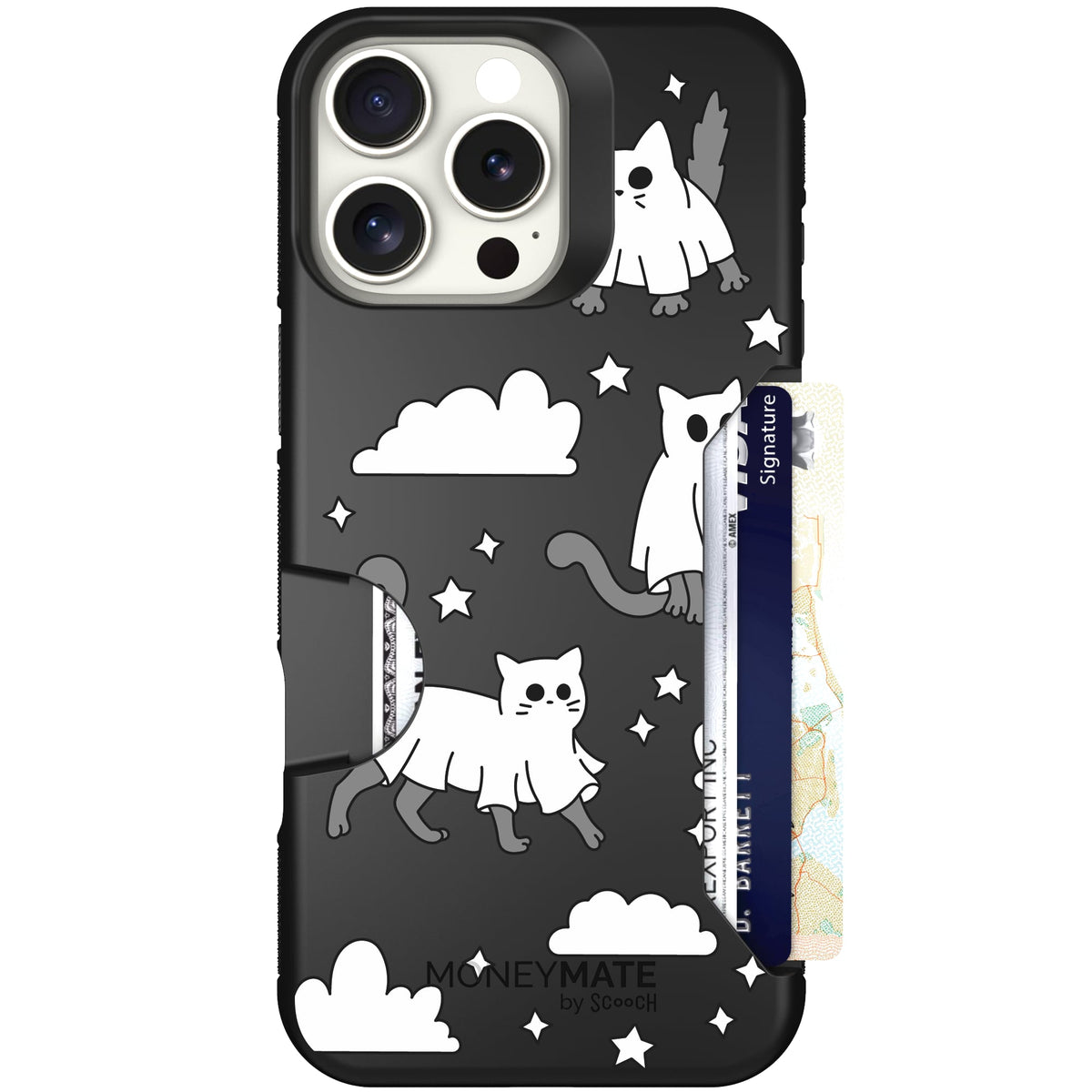 Scooch Moneymate Scaredy Cats case featuring the original Scaredy Cats print