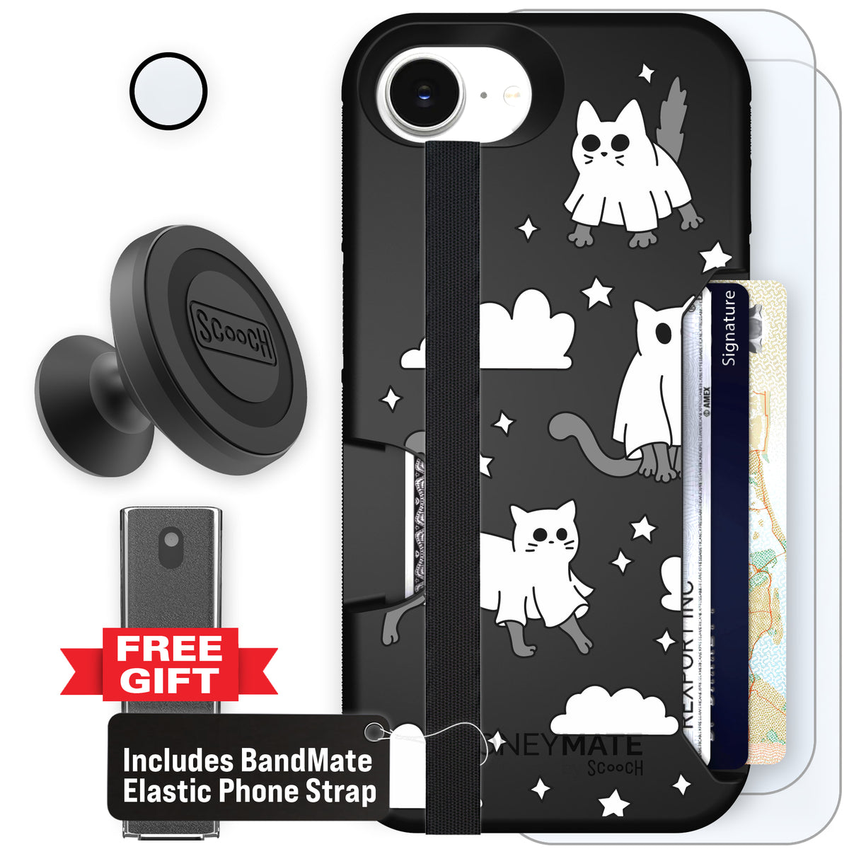 Scooch Moneymate Scaredy Cats defender bundle featuring the original Scaredy Cats print