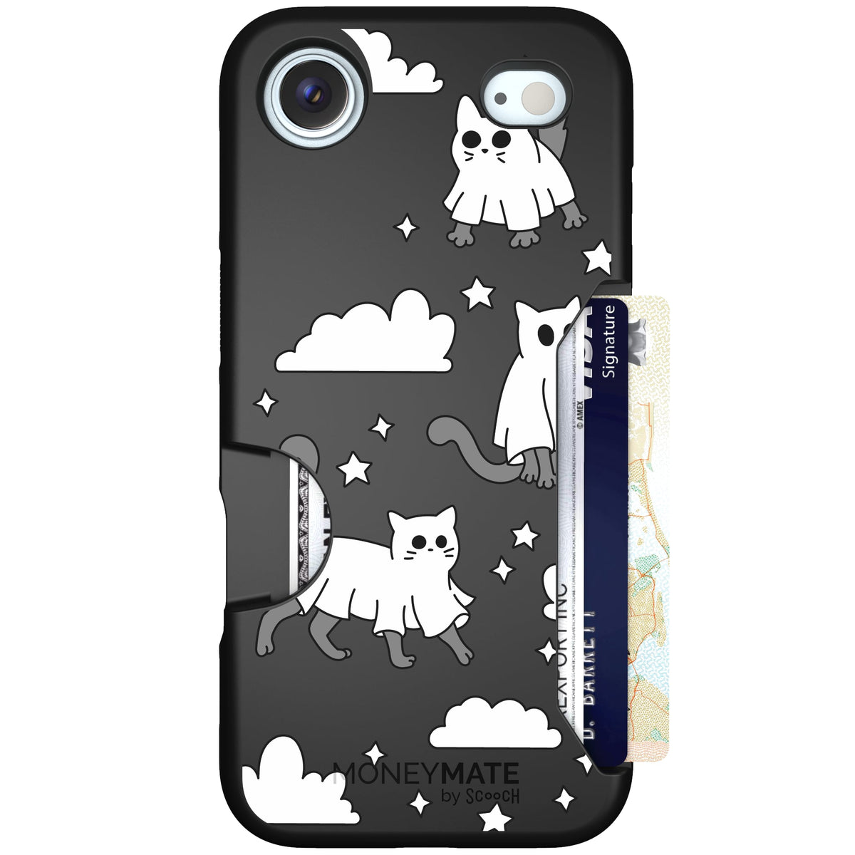 Scooch Moneymate Scaredy Cats case featuring the original Scaredy Cats print