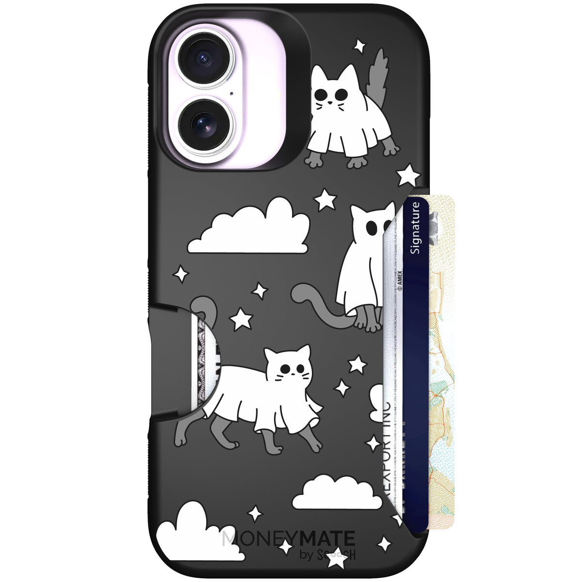 Scooch Moneymate Scaredy Cats case featuring the original Scaredy Cats print