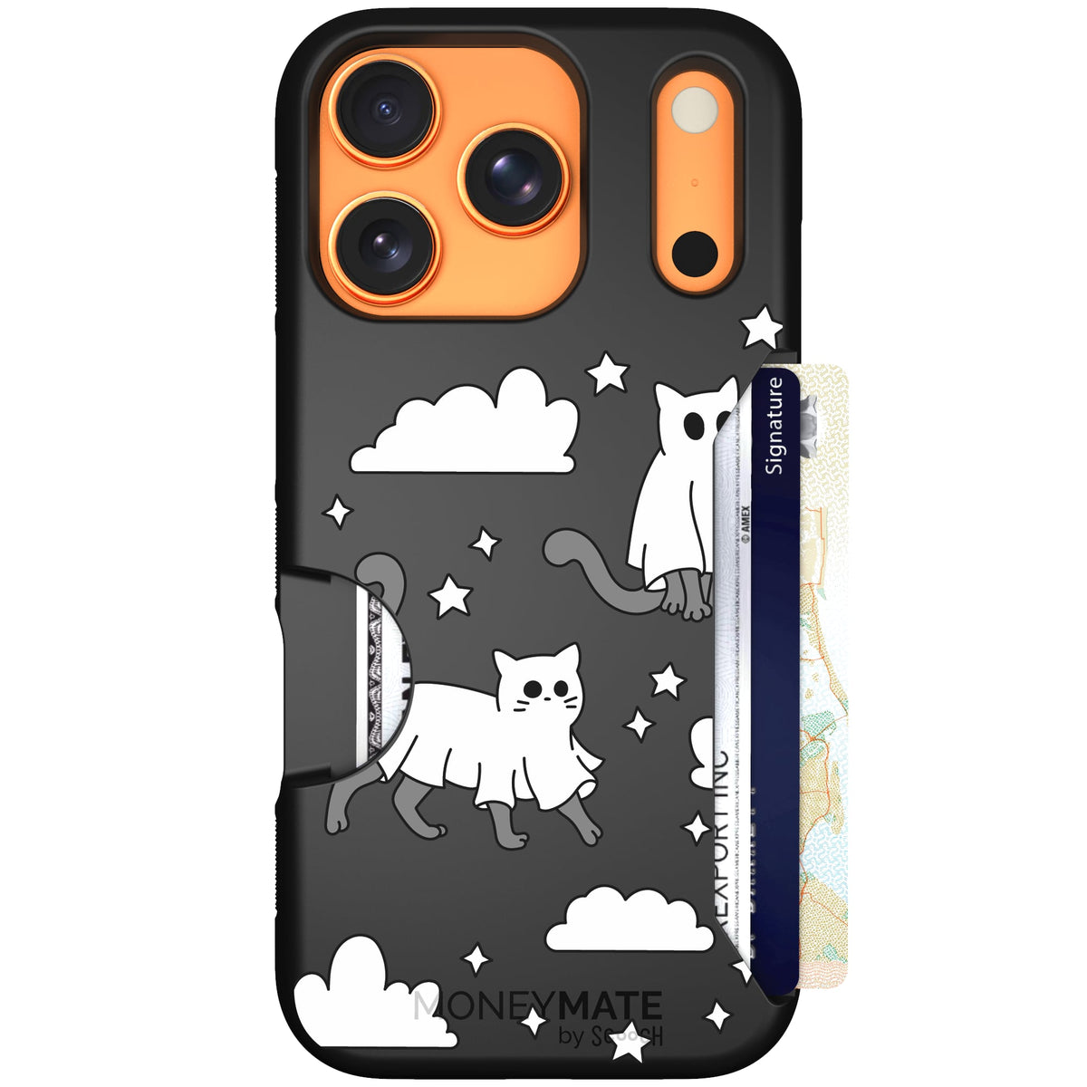 Scooch Moneymate Scaredy Cats case featuring the original Scaredy Cats print