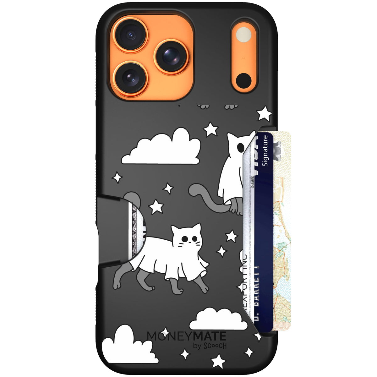 Scooch Moneymate Scaredy Cats case featuring the original Scaredy Cats print