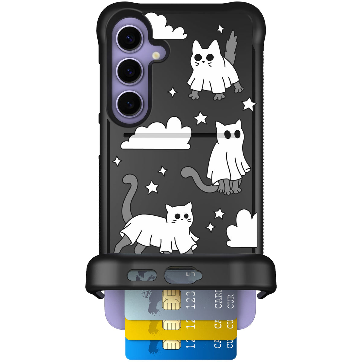 Scooch Wingmate Scaredy Cats case featuring the original Scaredy Cats print