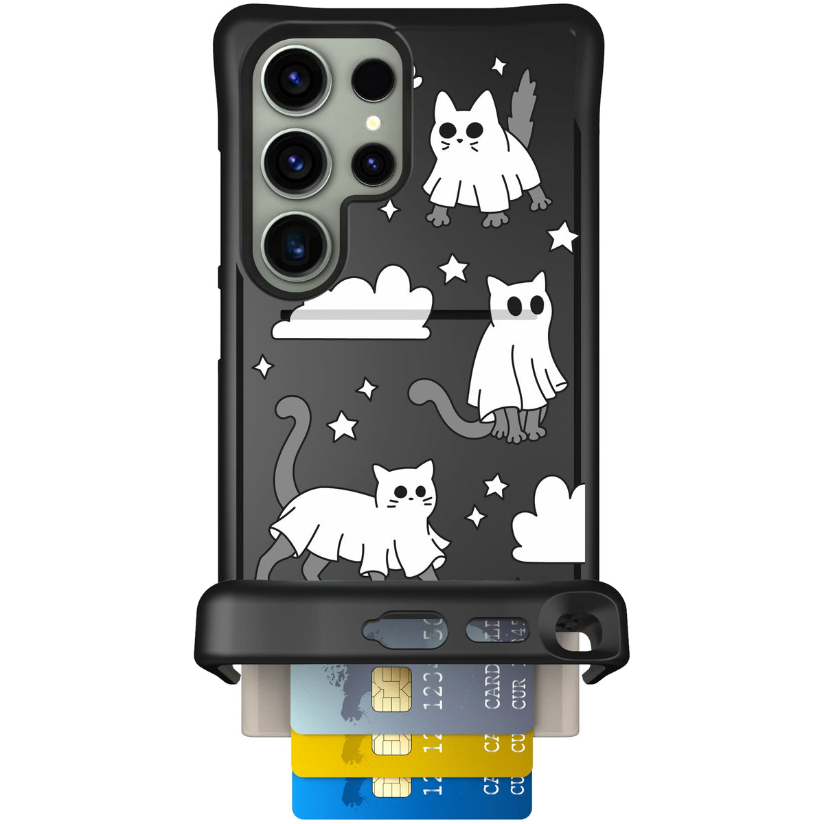 Scooch Wingmate Scaredy Cats case featuring the original Scaredy Cats print