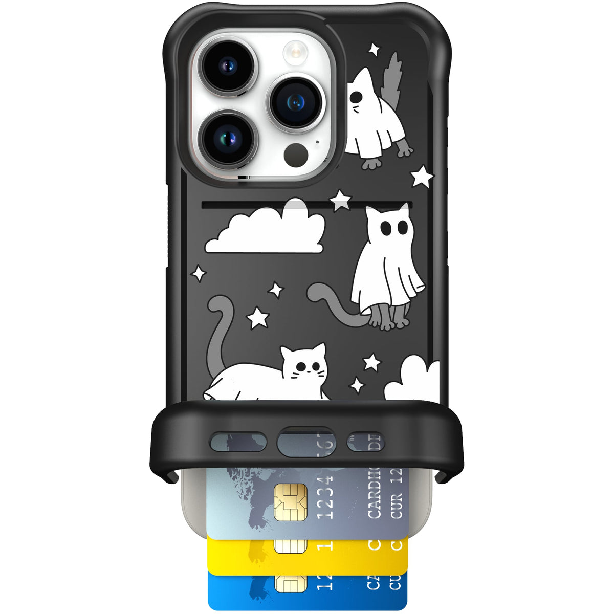 Scooch Wingmate Scaredy Cats case featuring the original Scaredy Cats print