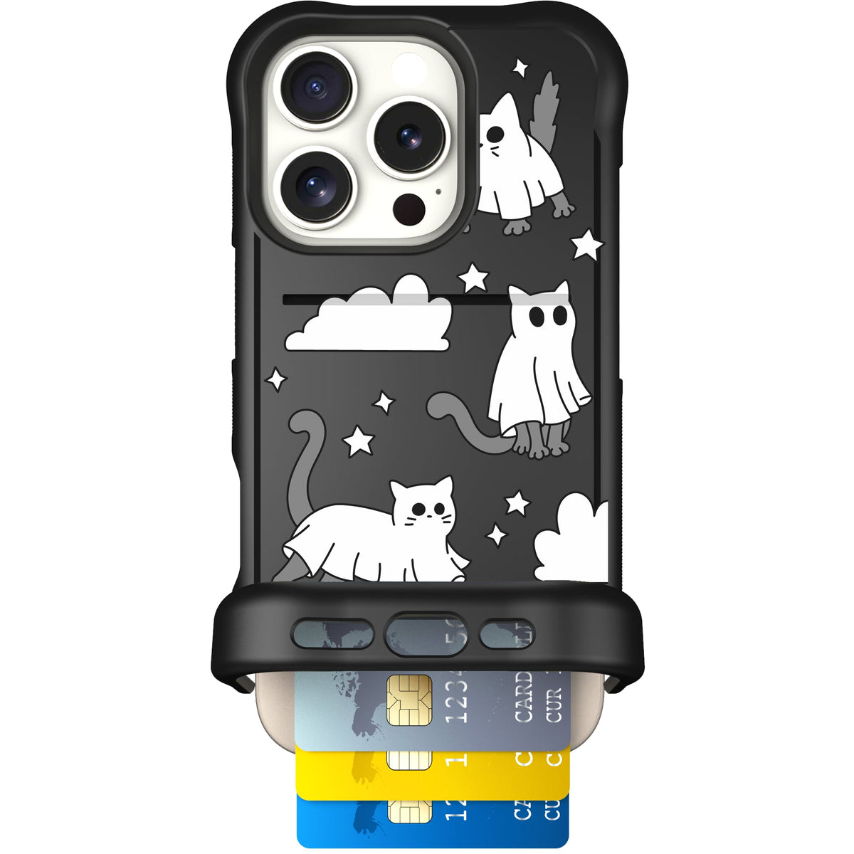 Scooch Wingmate Scaredy Cats case featuring the original Scaredy Cats print