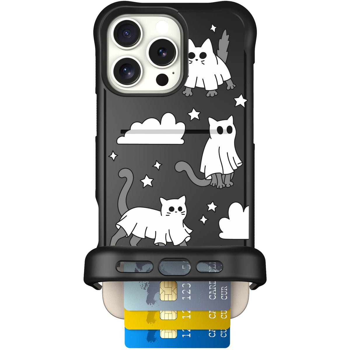 Scooch Wingmate Scaredy Cats case featuring the original Scaredy Cats print