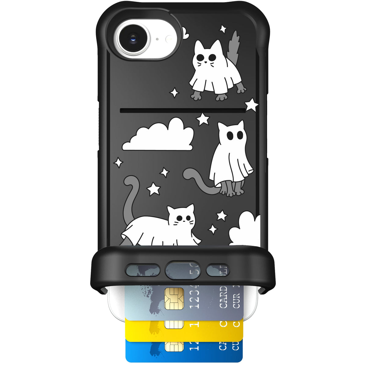 Scooch Wingmate Scaredy Cats case featuring the original Scaredy Cats print