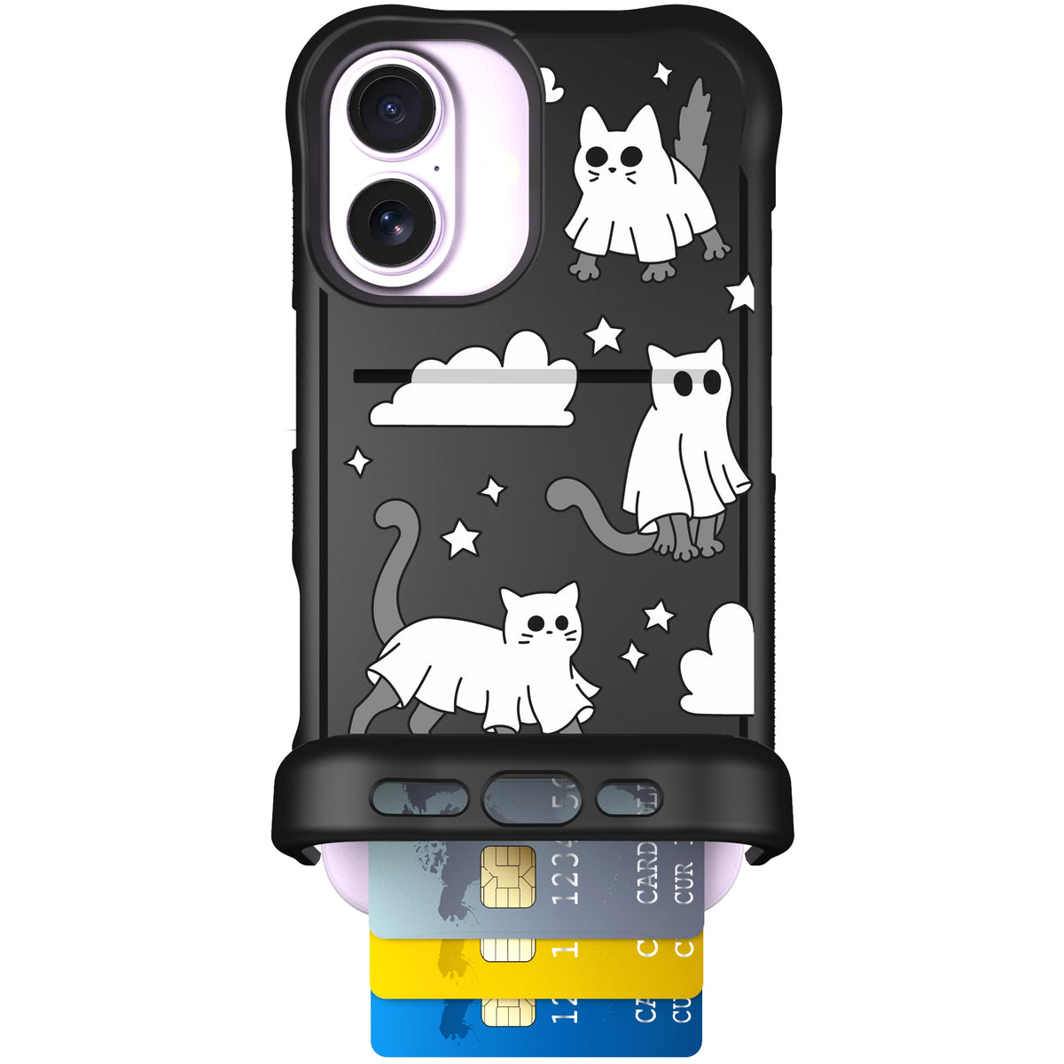 Scooch Wingmate Scaredy Cats case featuring the original Scaredy Cats print