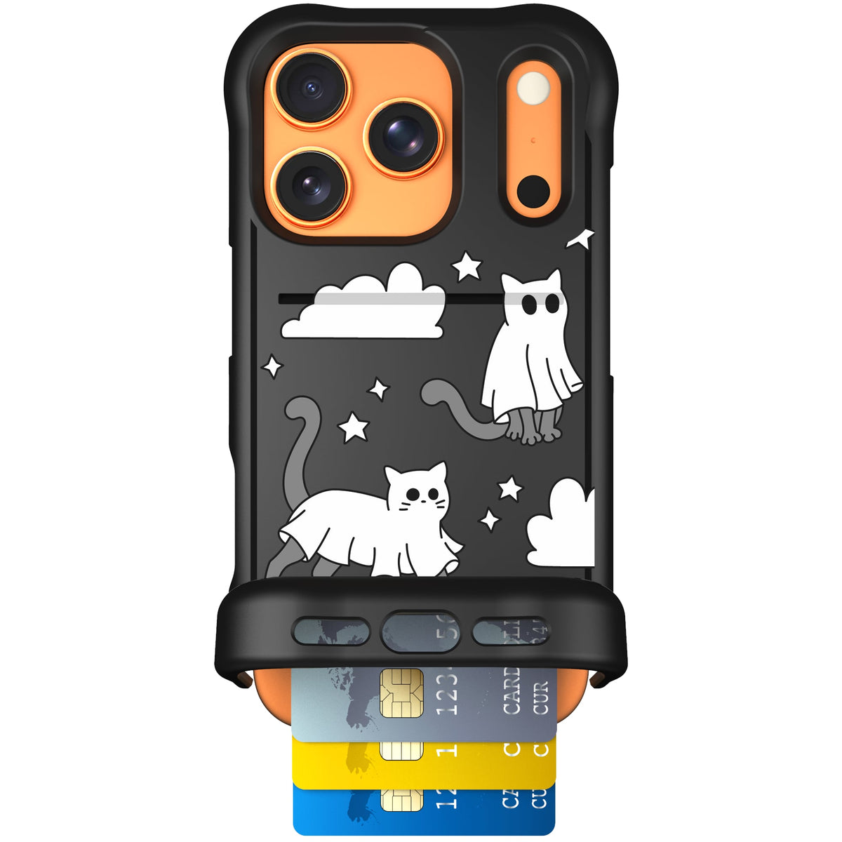 Scooch Wingmate Scaredy Cats case featuring the original Scaredy Cats print
