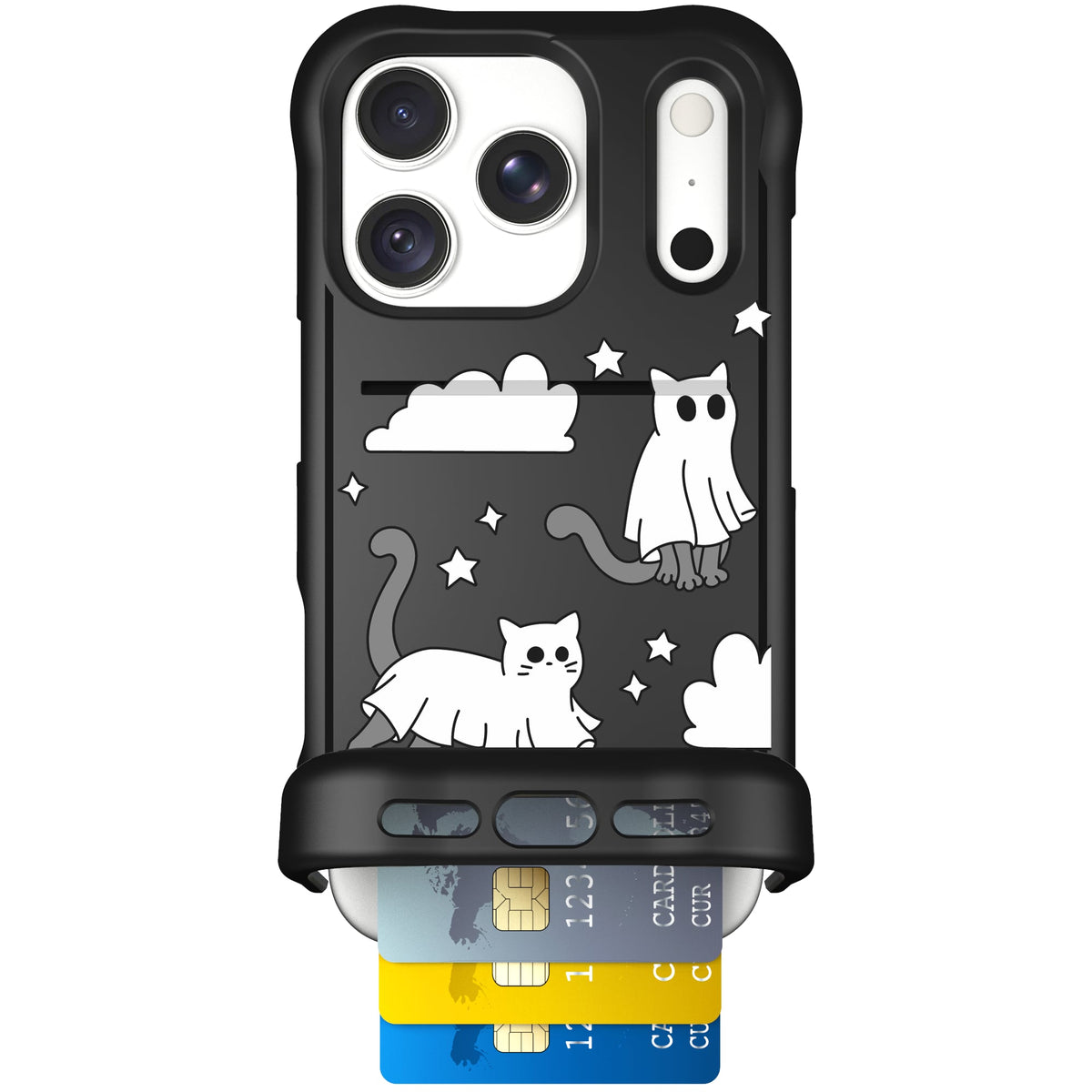 Scooch Wingmate Scaredy Cats case featuring the original Scaredy Cats print