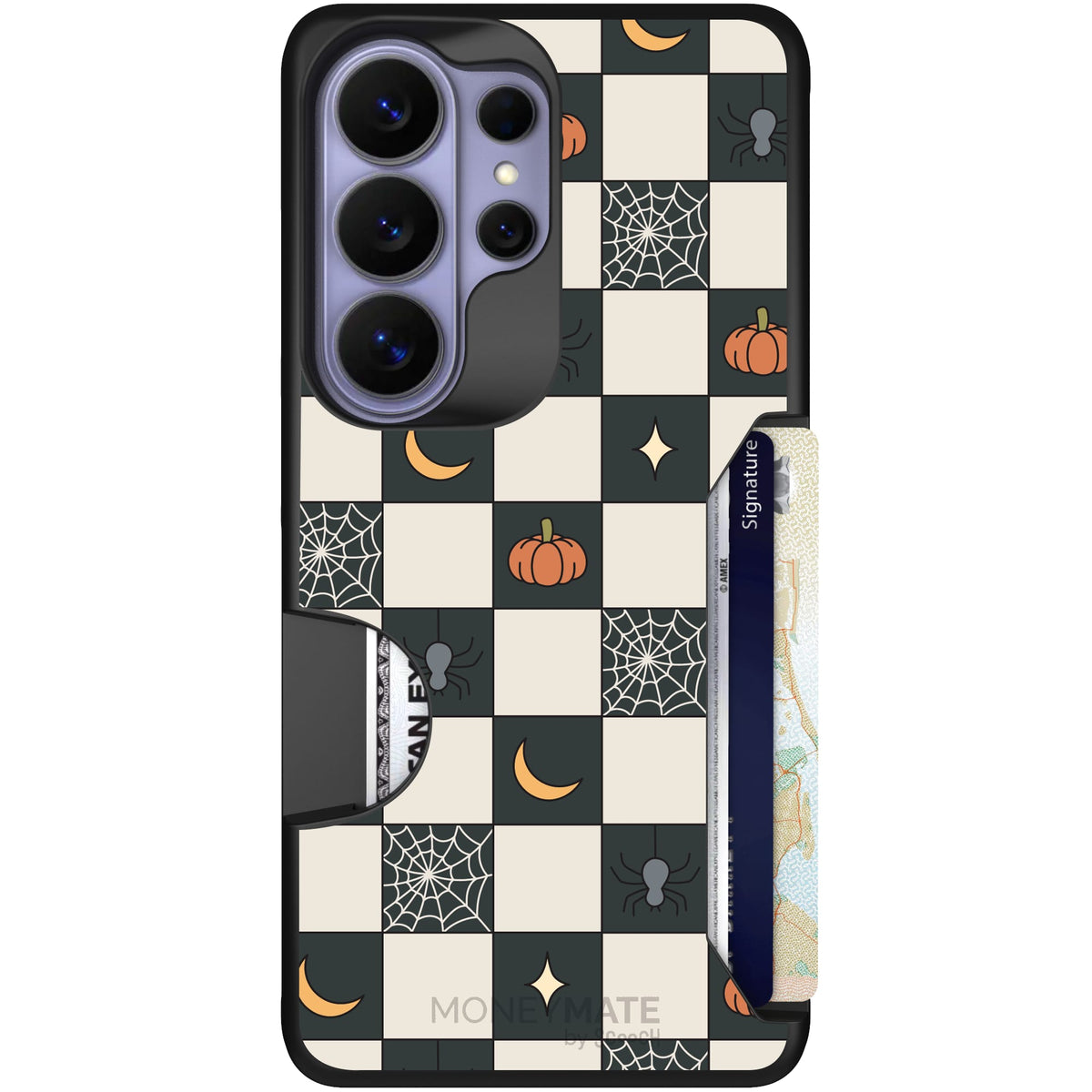 Scooch Moneymate Spooky Squares case featuring the original Spooky Squares print
