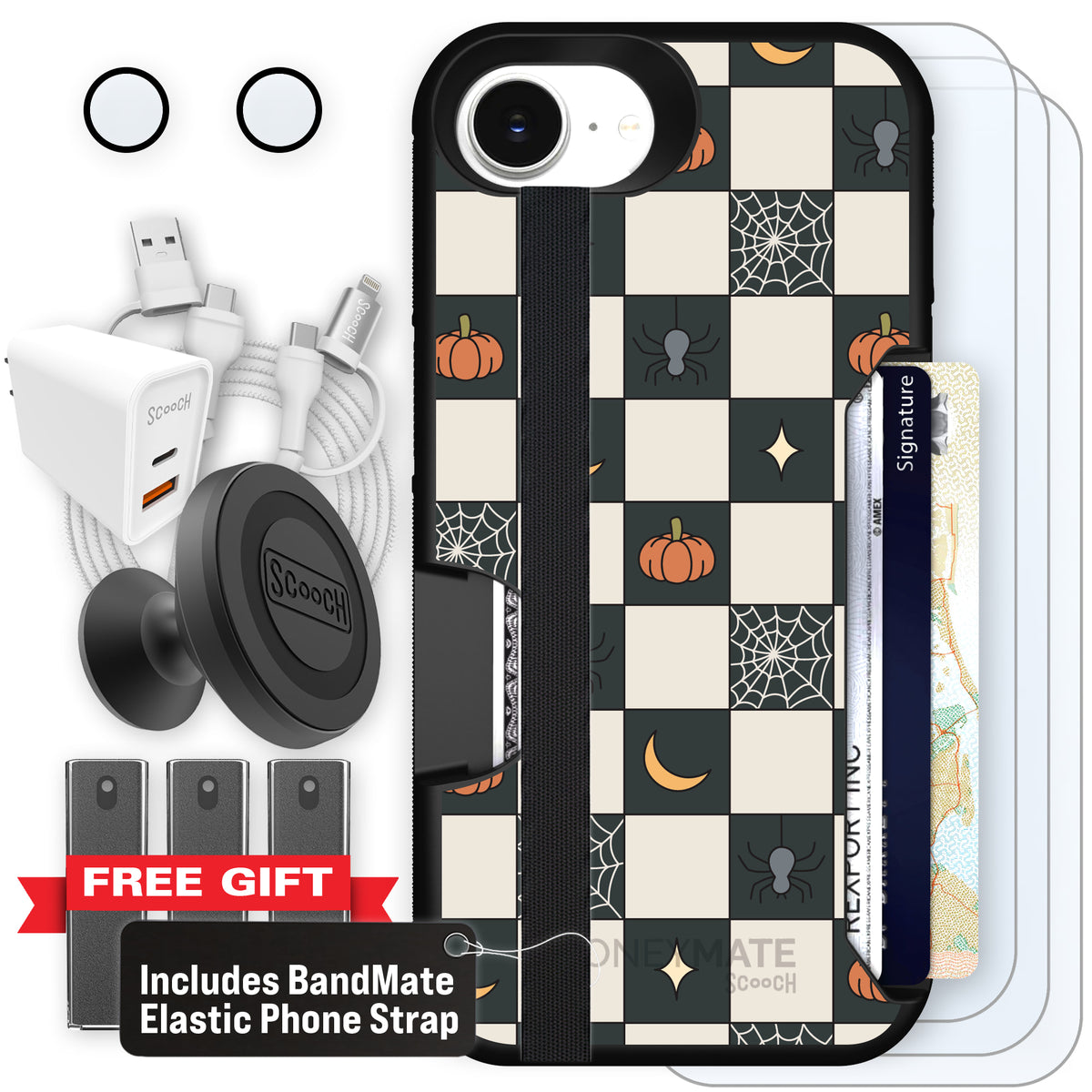 Scooch Moneymate Spooky Squares ultimate bundle featuring the original Spooky Squares print