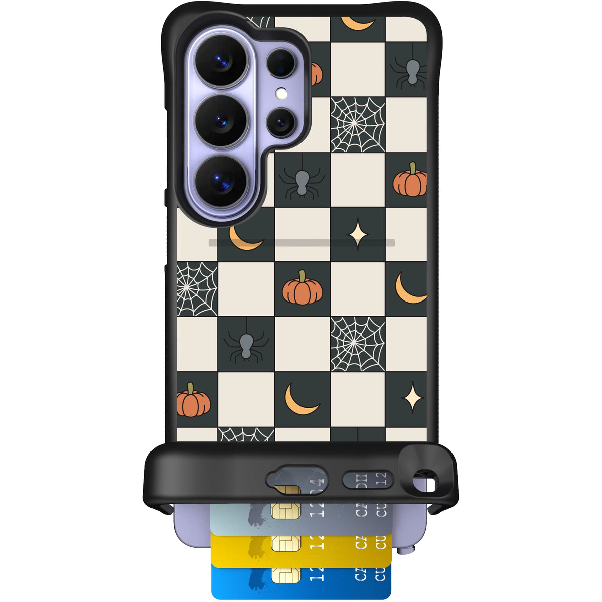 Scooch Wingmate Spooky Squares case featuring the original Spooky Squares print
