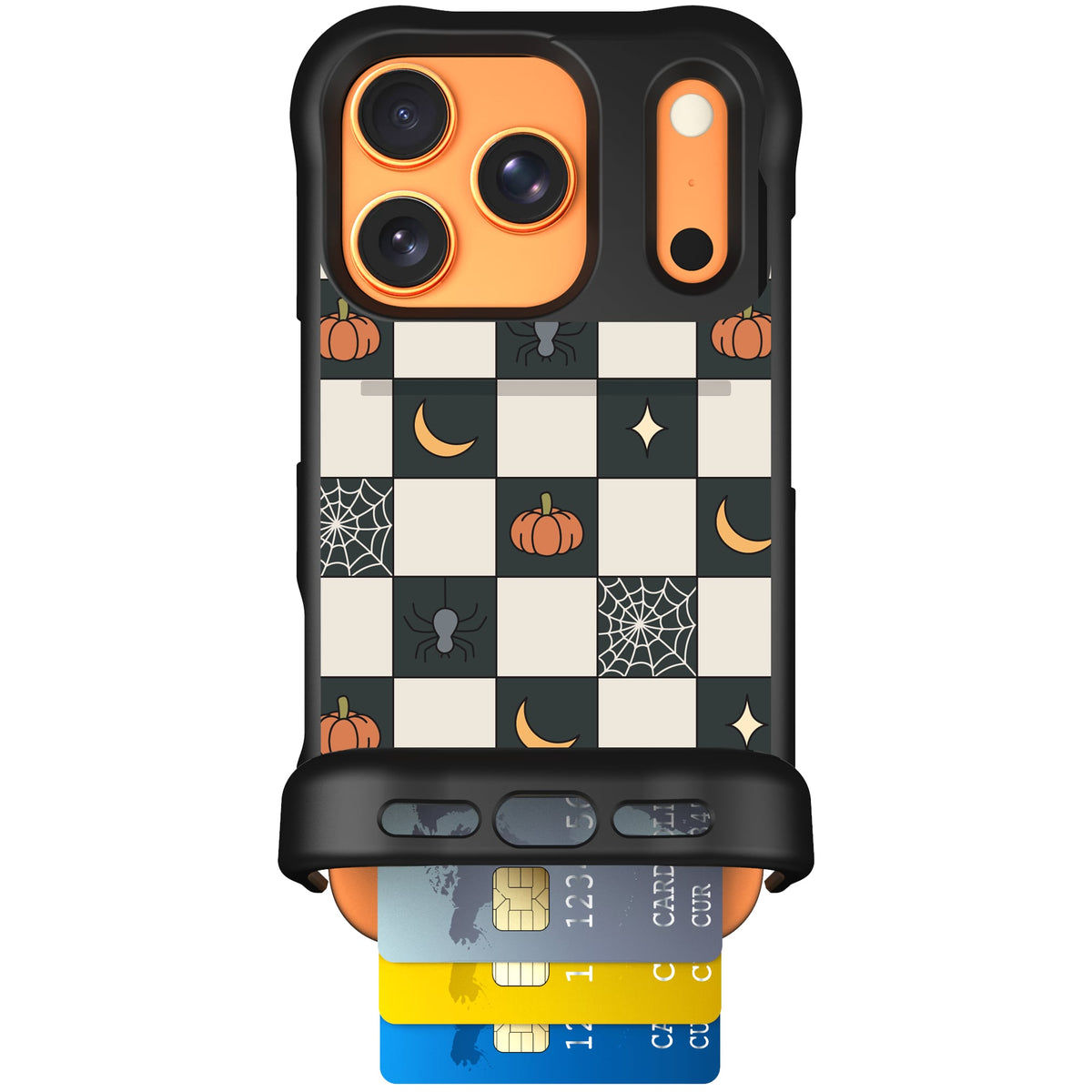 Scooch Wingmate Spooky Squares case featuring the original Spooky Squares print
