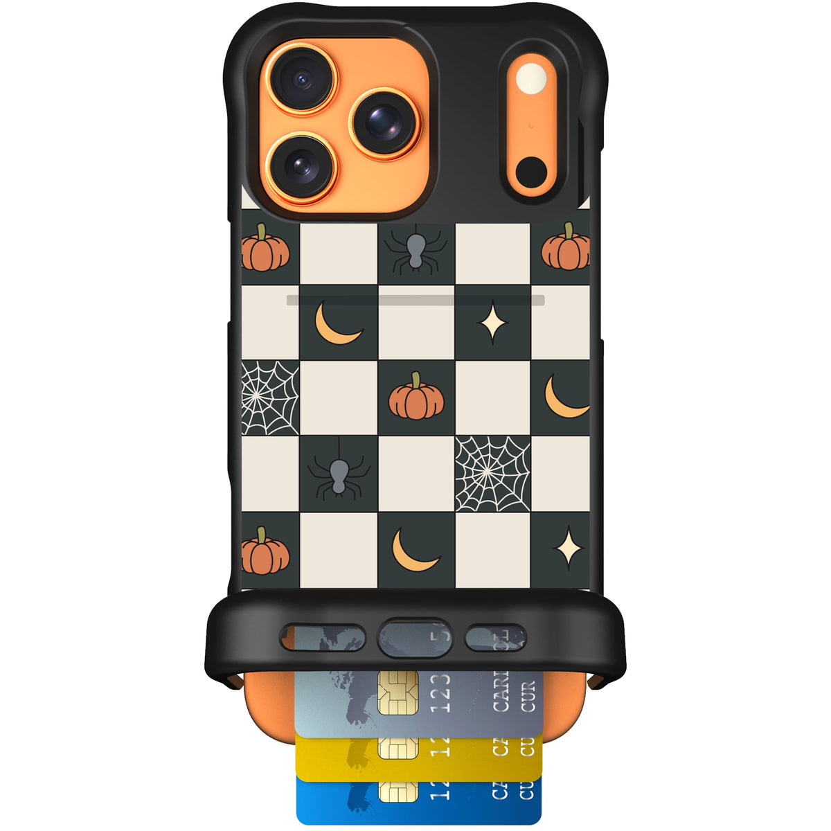 Scooch Wingmate Spooky Squares case featuring the original Spooky Squares print