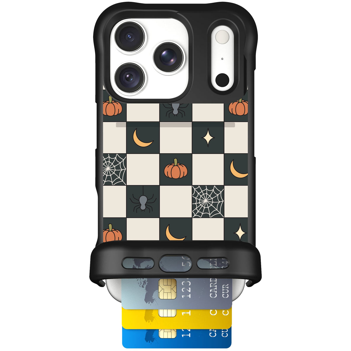 Scooch Wingmate Spooky Squares case featuring the original Spooky Squares print