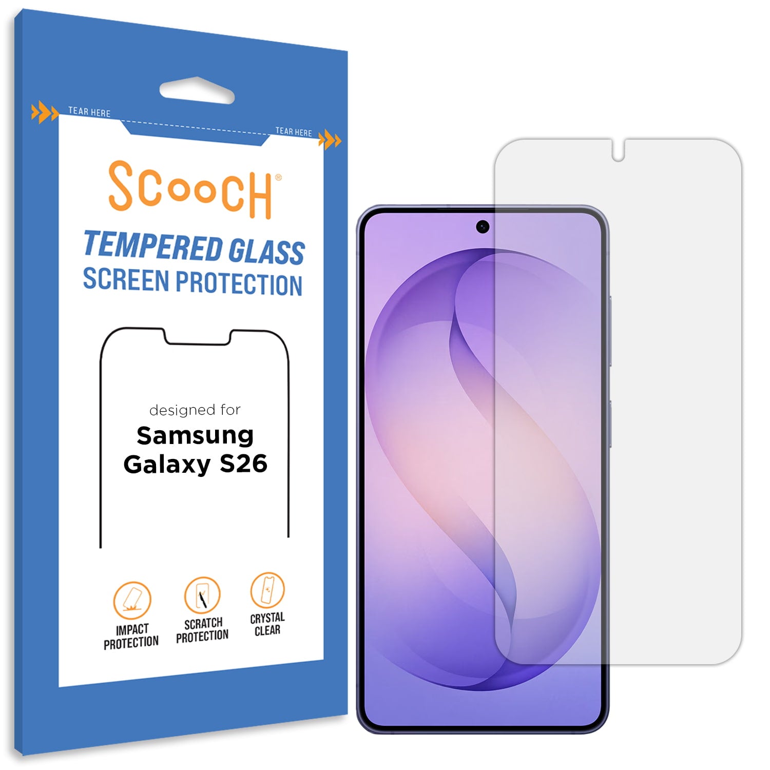 Scooch Glass screen protector for Galaxy S26