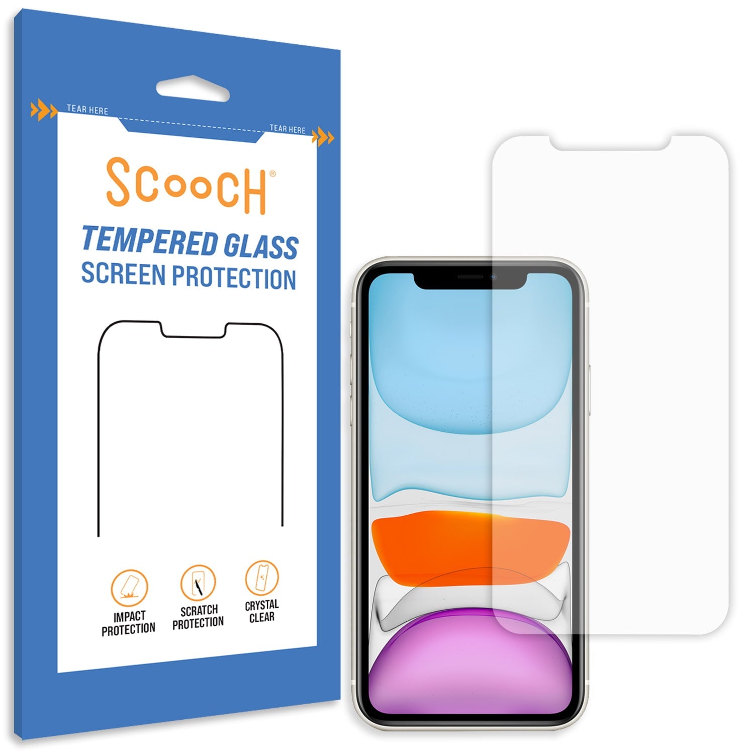 Scooch Glass screen protector for iPhone 11 and iPhone X series