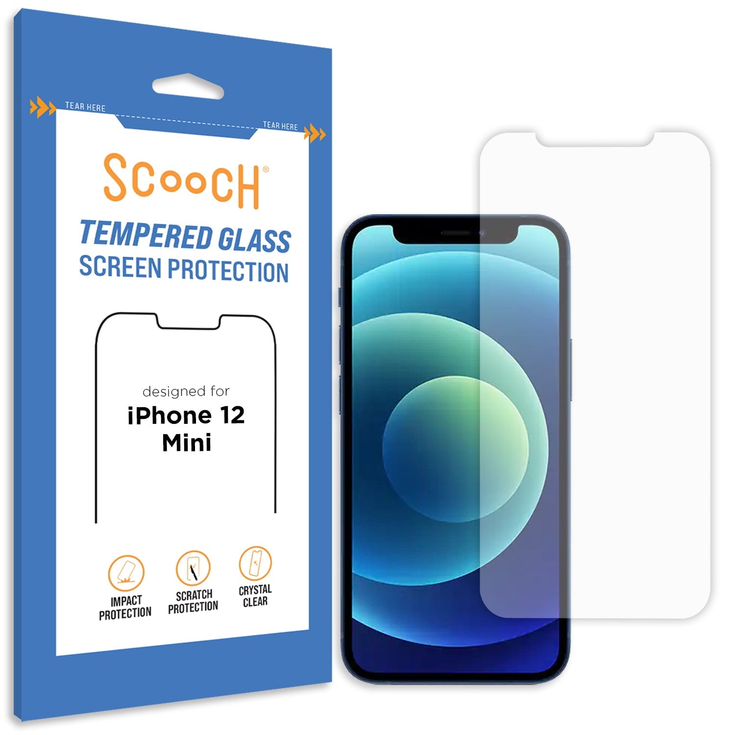 Scooch Glass screen protector for iPhone 12 mini