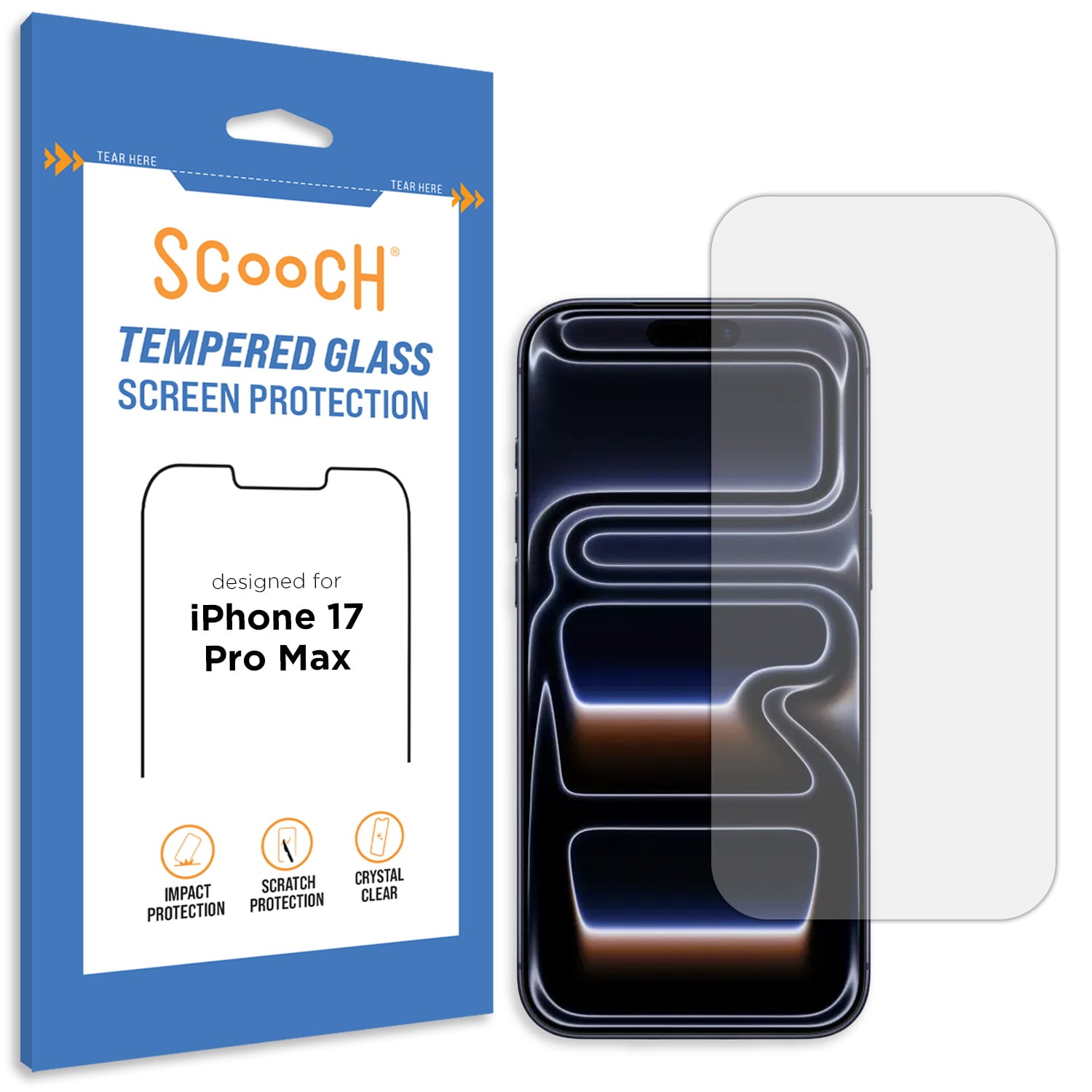 Scooch Glass screen protector for iPhone 17 Pro Max