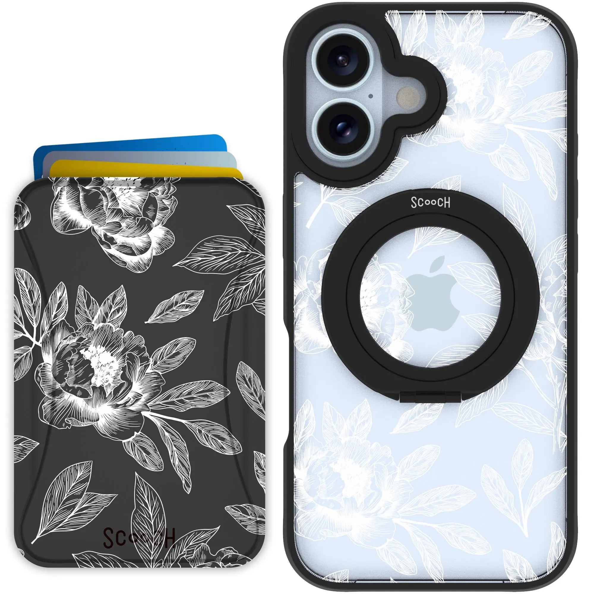 Scooch-HaloCase + MagWallet 2.0 MixMatch Bundle for iPhone 16-Chinoiserie