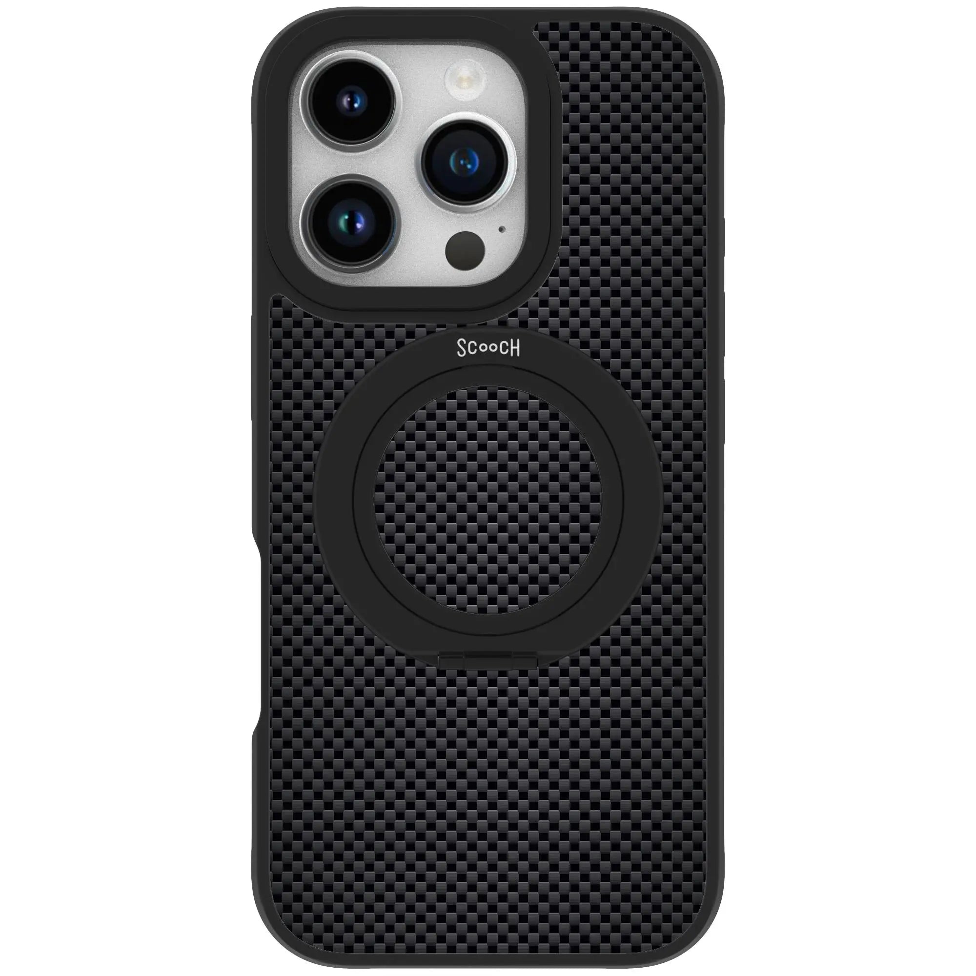 Scooch-HaloCase for iPhone 16 Pro-Carbon-Fiber