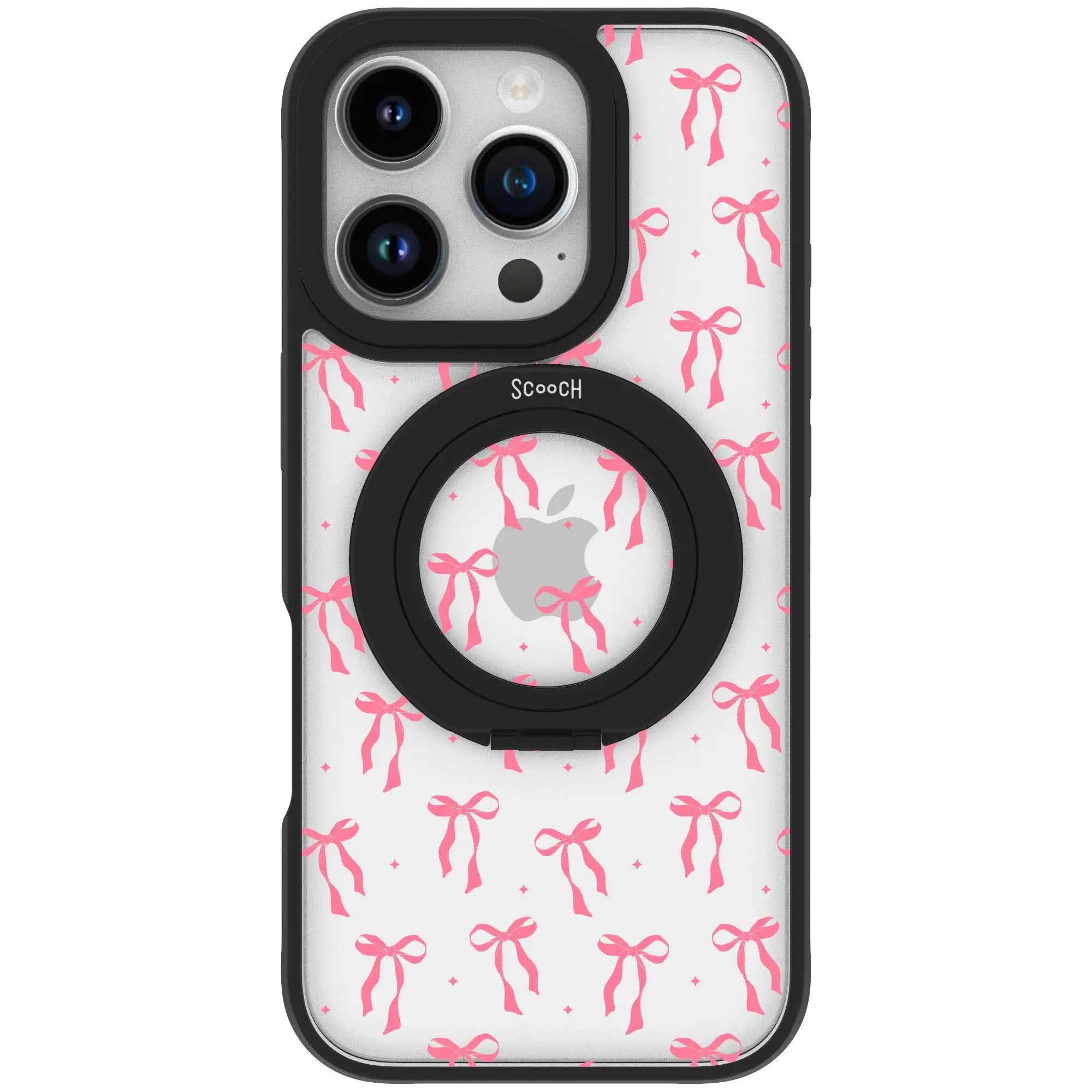 Scooch-HaloCase for iPhone 16 Pro-Pink-Bows