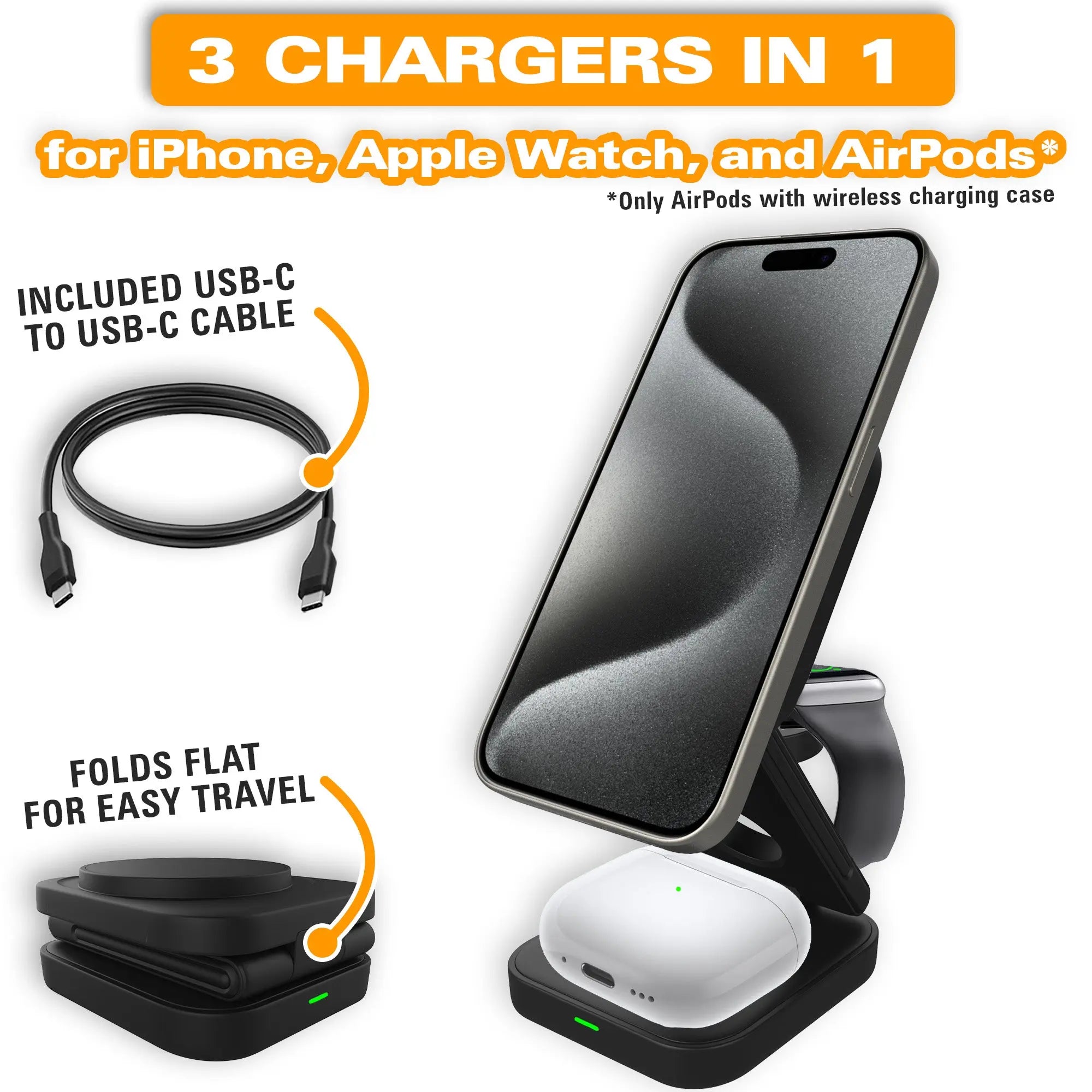 Scooch-JuiceDock for MagSafe - 15W Charger for iPhone, Apple Watch, and AirPods-