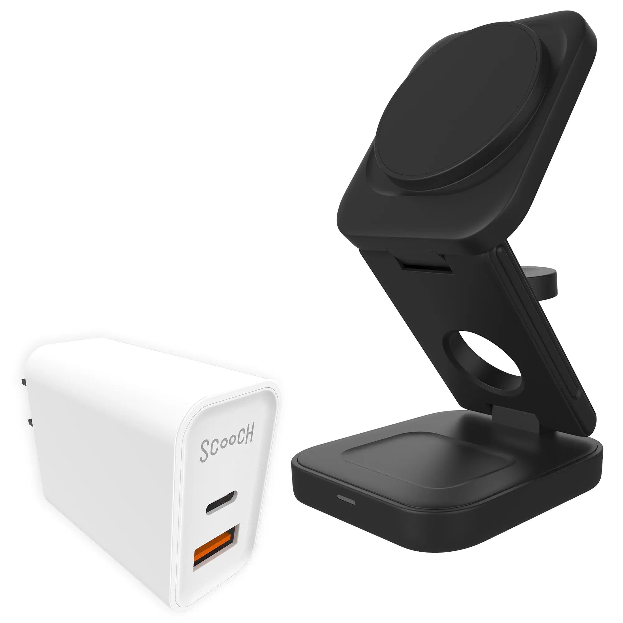 Scooch-JuiceDock for MagSafe - 15W Charger for iPhone, Apple Watch, and AirPods-with-JuicePlug