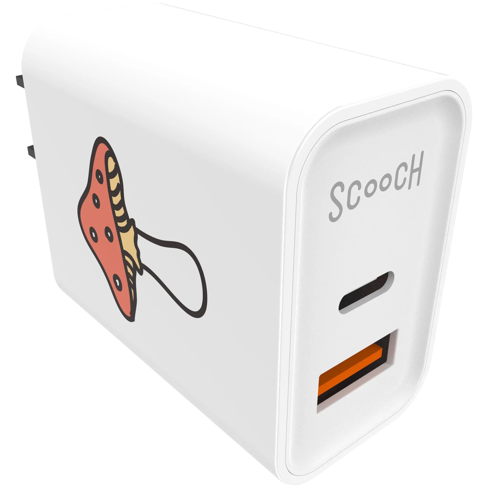 Scooch-JuicePlug - 20W Fast Charger with USB-A and USB-C Ports-Mushroom-Single