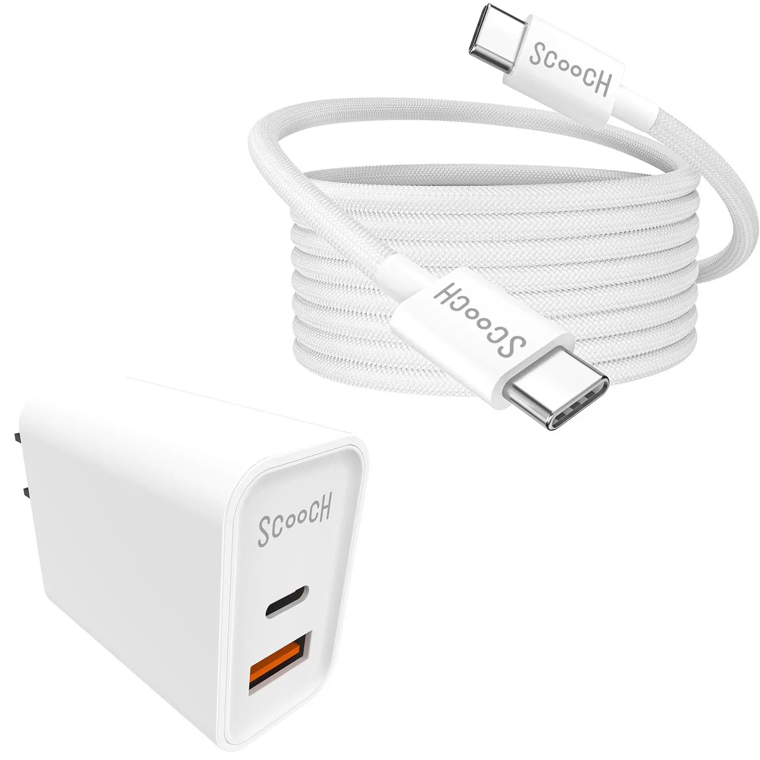 Scooch-JuicePlug - 20W Fast Charger with USB-A and USB-C Ports-with-JuiceCord-C