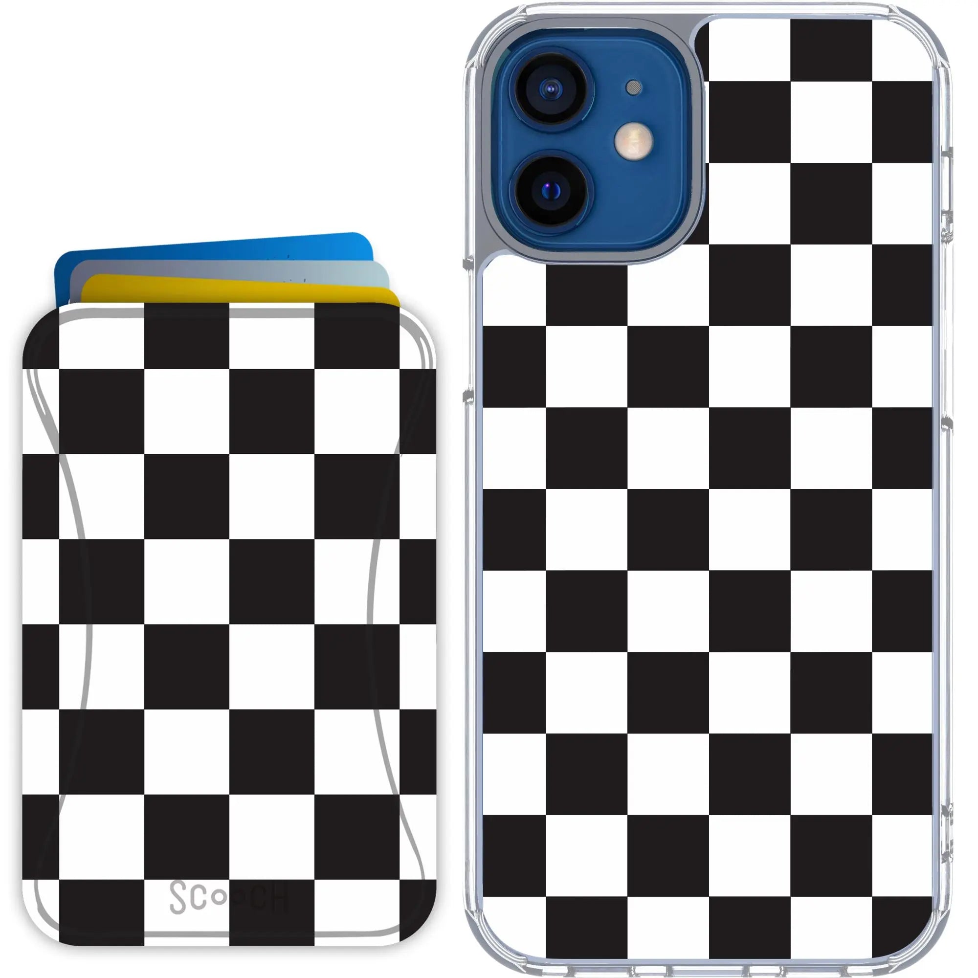 Scooch-MagCase + MagWallet 2.0 MixMatch Bundle for iPhone 12 Mini-Checkered