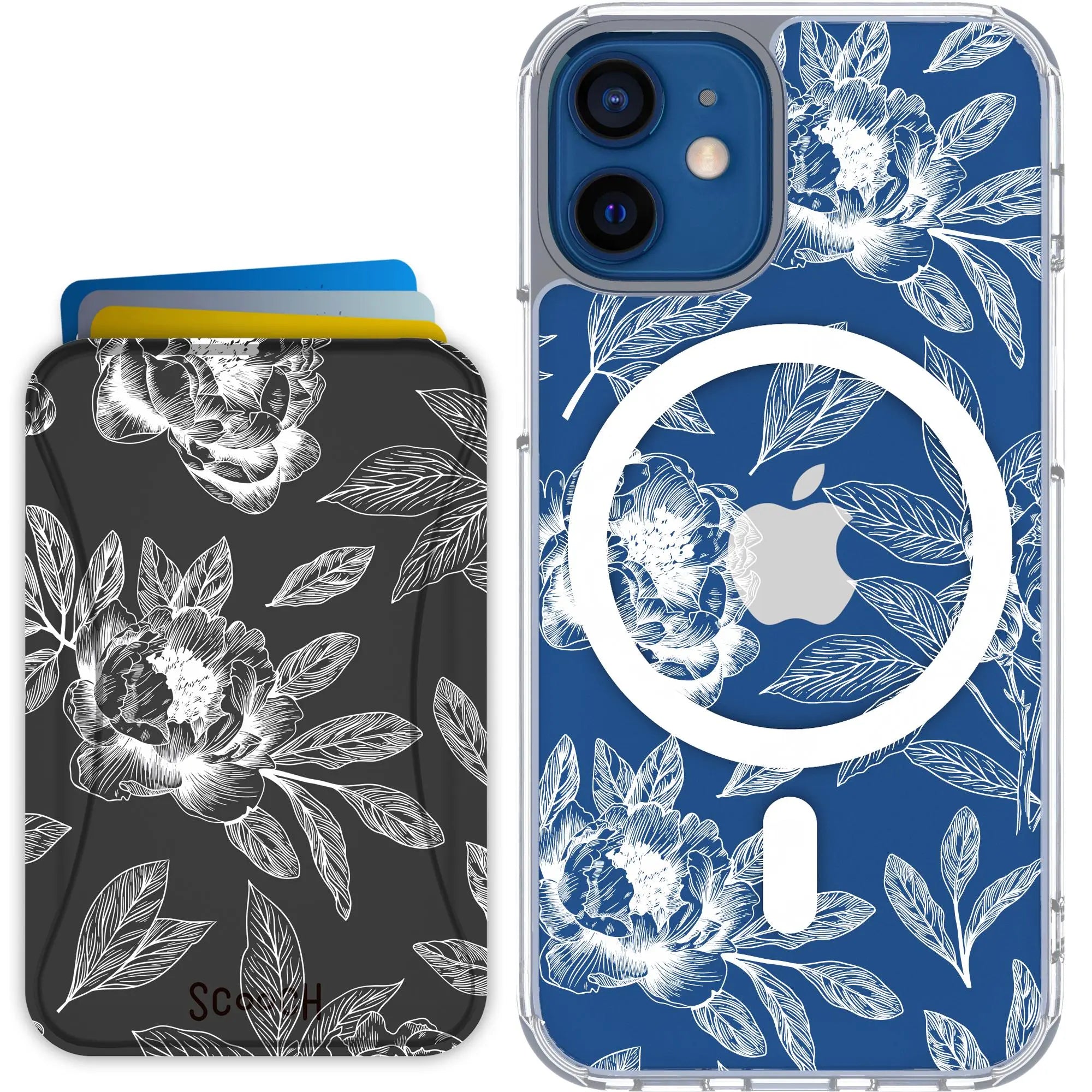 Scooch-MagCase + MagWallet 2.0 MixMatch Bundle for iPhone 12 Mini-Chinoiserie