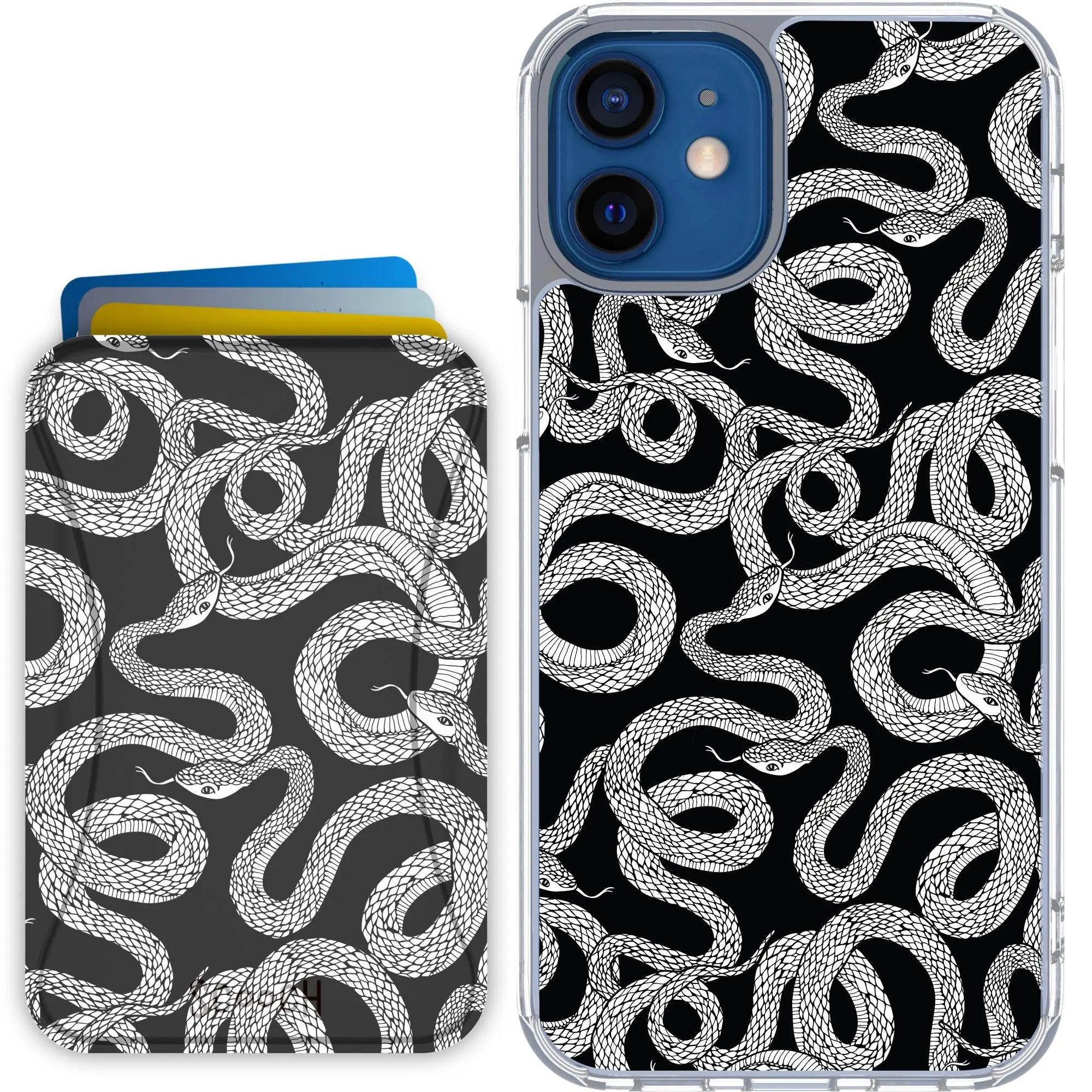 Scooch-MagCase + MagWallet 2.0 MixMatch Bundle for iPhone 12 Mini-Snakes