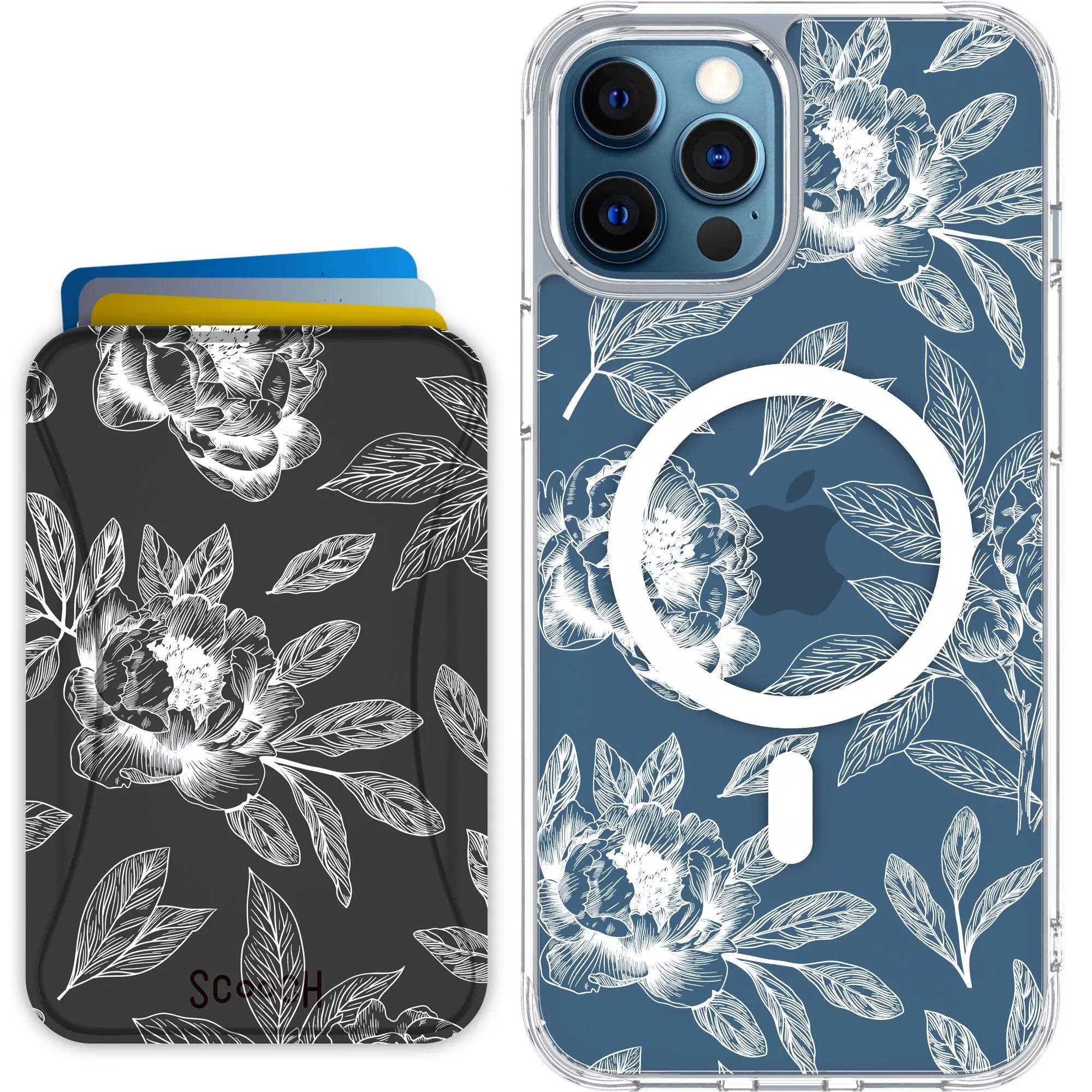 Scooch-MagCase + MagWallet 2.0 MixMatch Bundle for iPhone 12 Pro-Chinoiserie