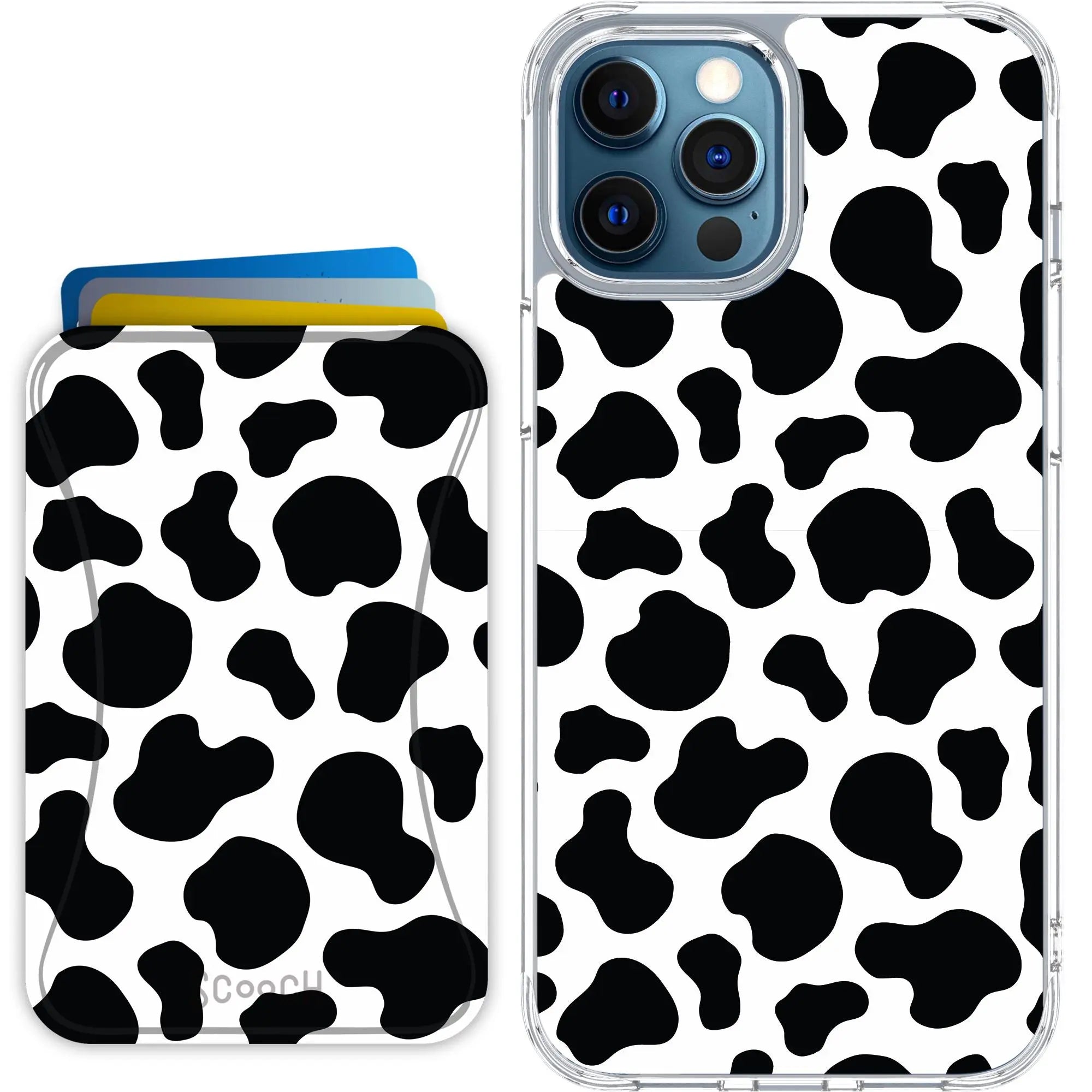 Scooch-MagCase + MagWallet 2.0 MixMatch Bundle for iPhone 12 Pro-Cow-Print